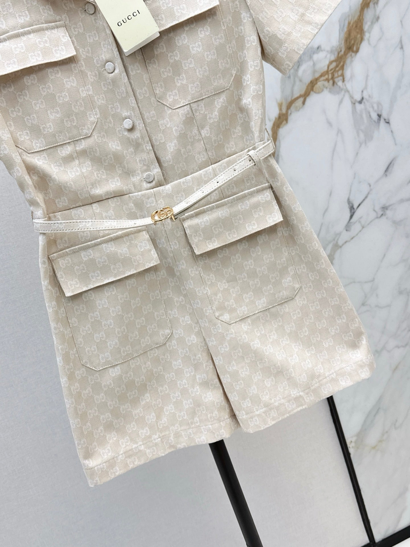 Gu 25ss jacquard jumpsuit