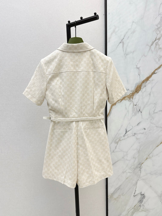 Gu 25ss jacquard jumpsuit