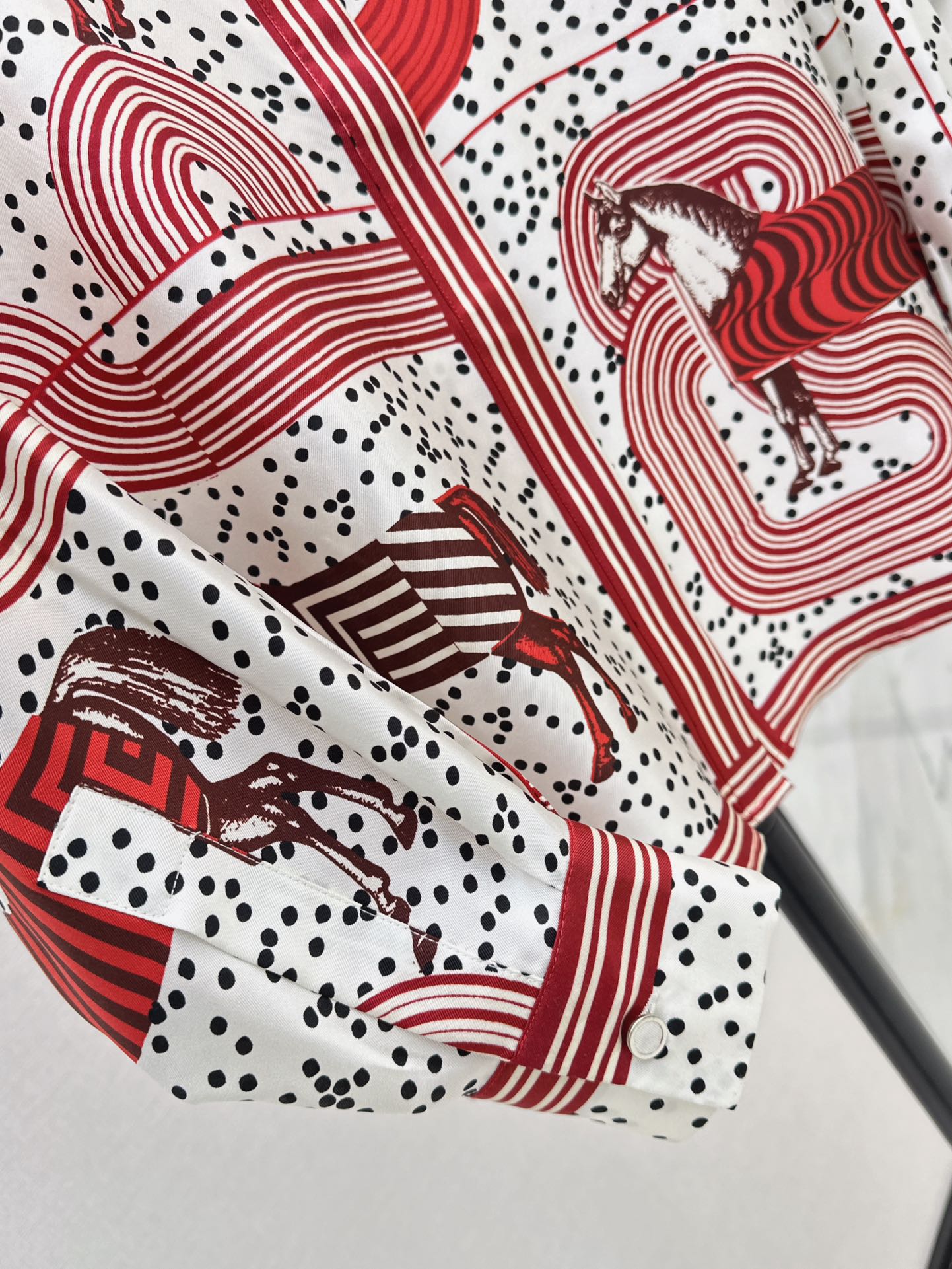 He 25ss print silk shirt