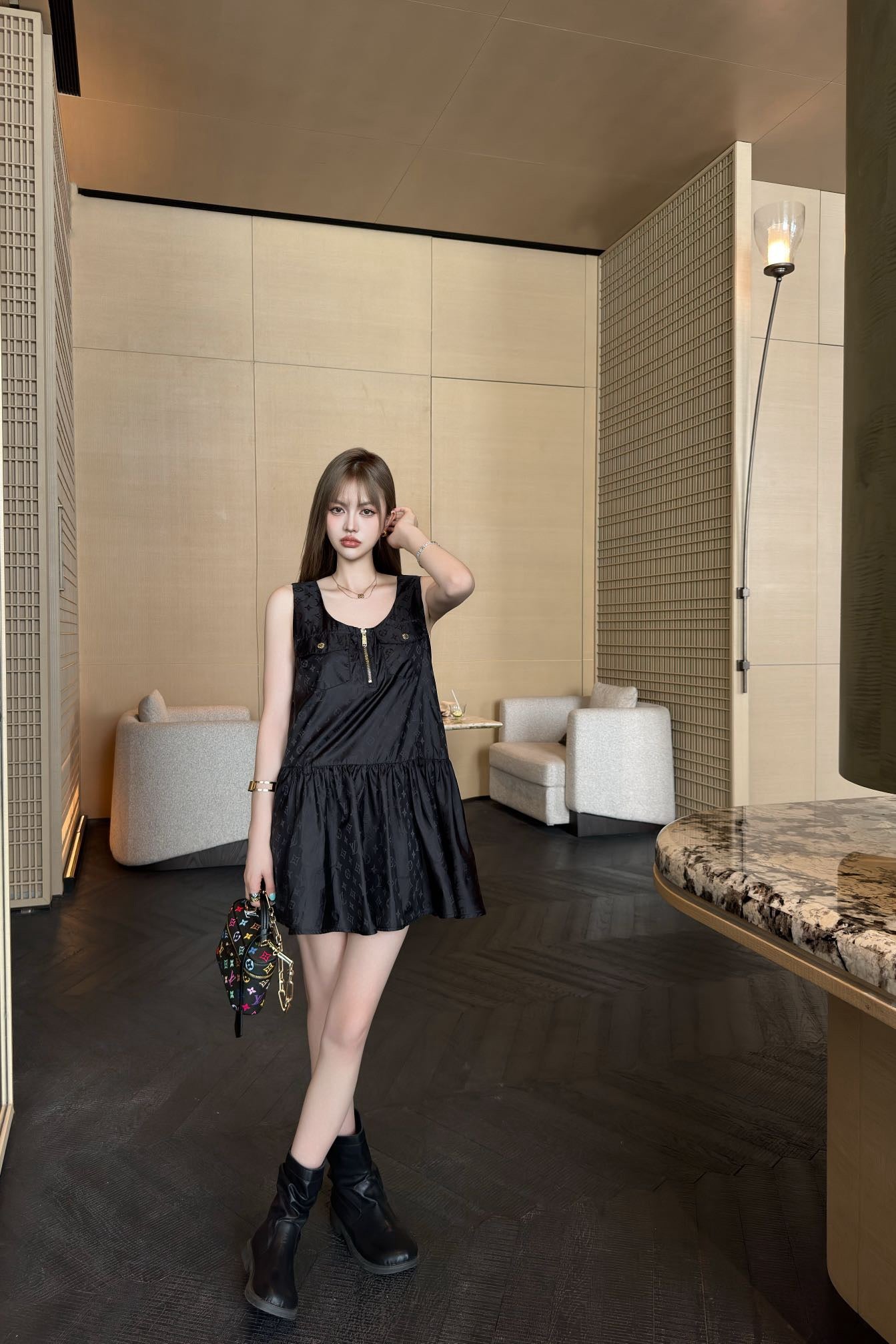 L 25SS print dress