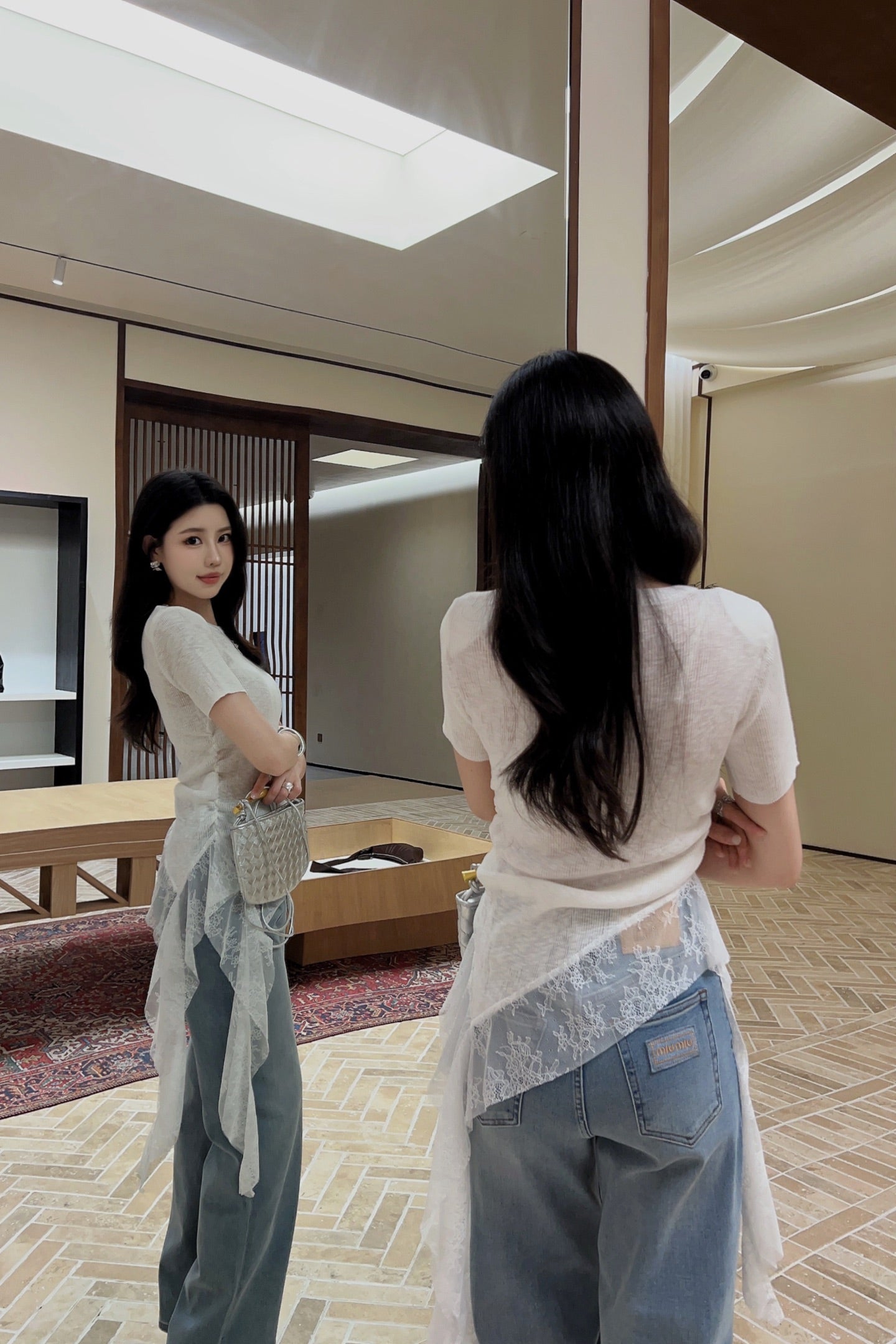 M 25SS Lace knitted shirt