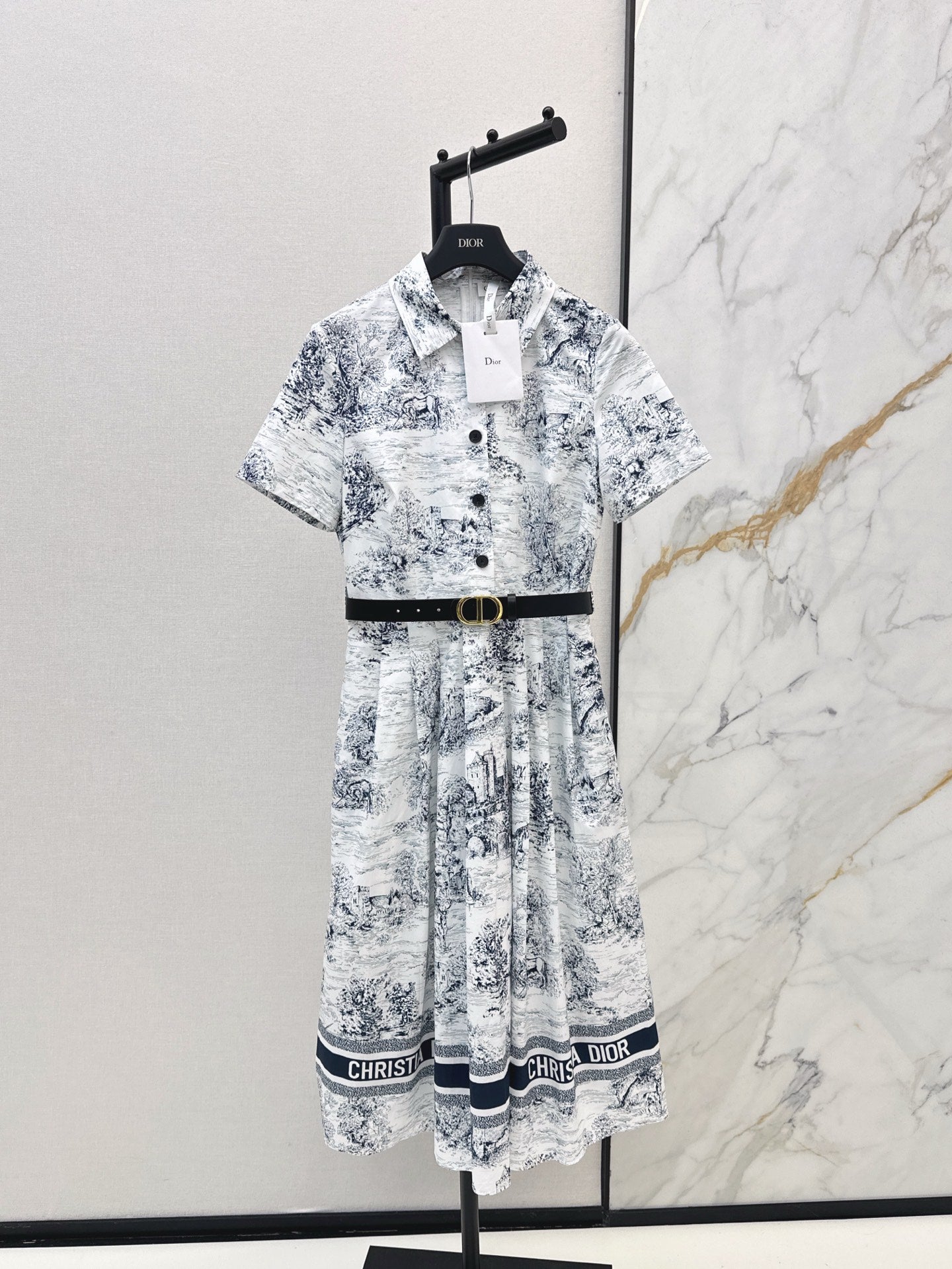CD 25SS print shirt dress
