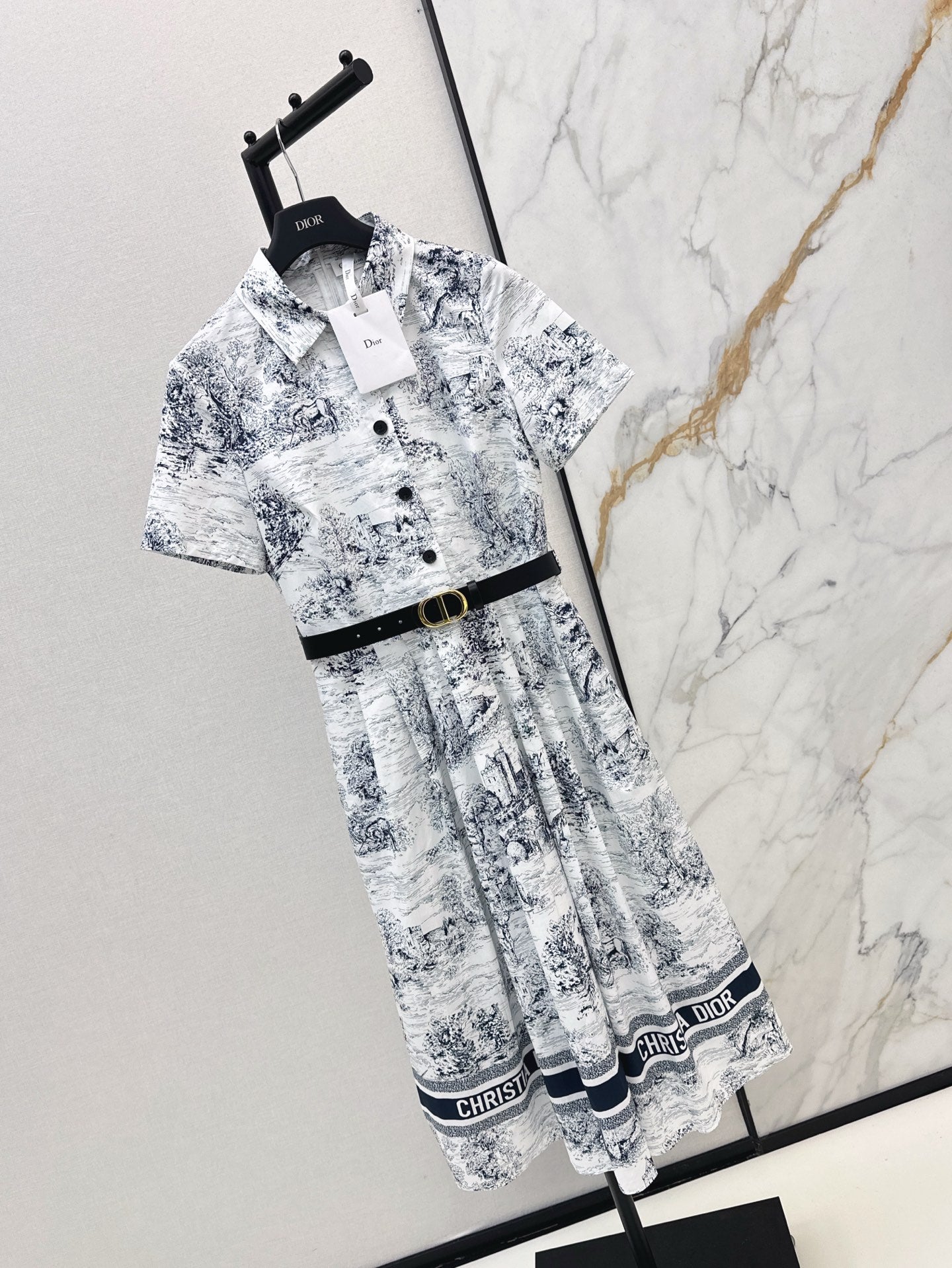 CD 25SS print shirt dress