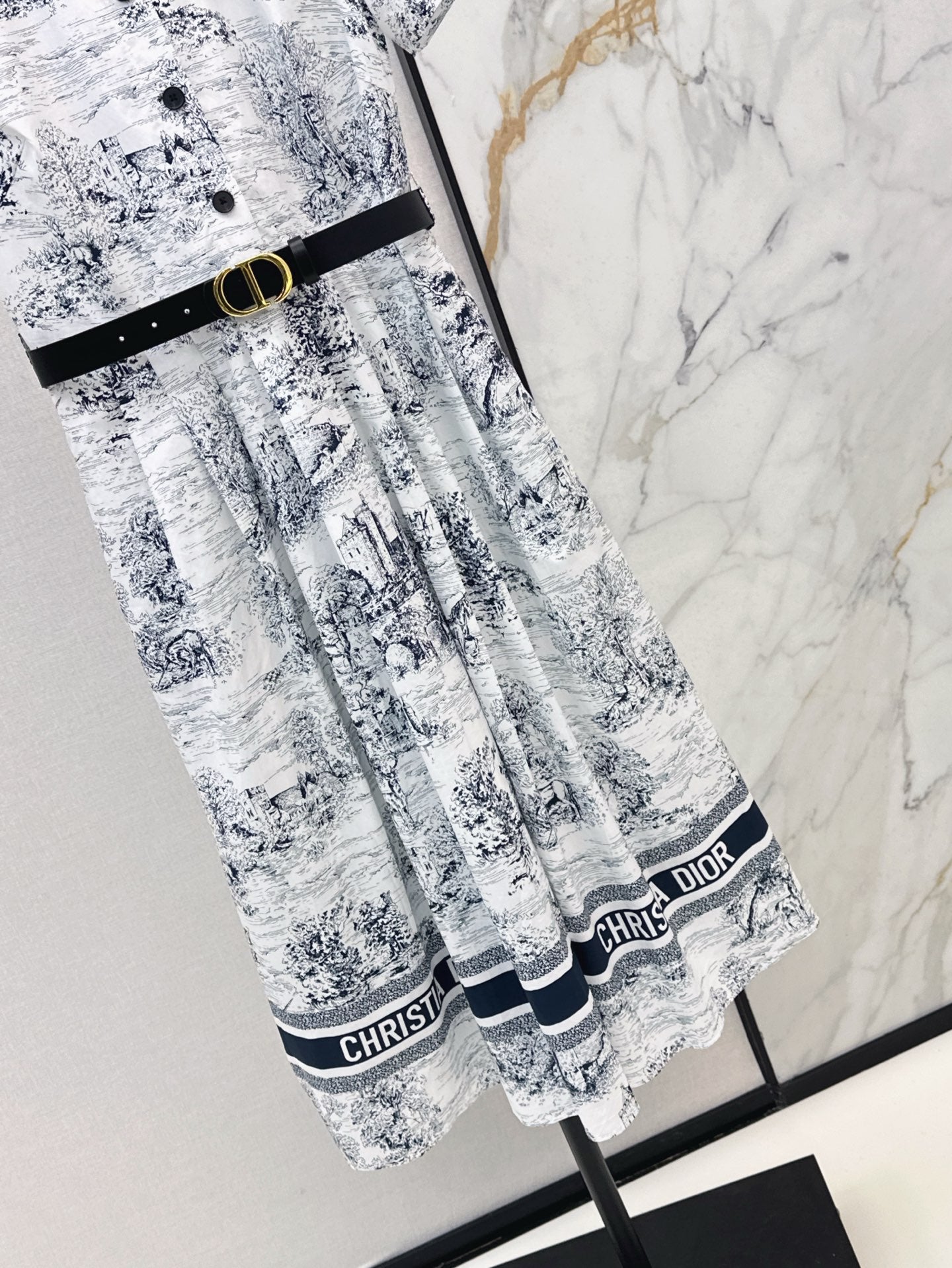 CD 25SS print shirt dress