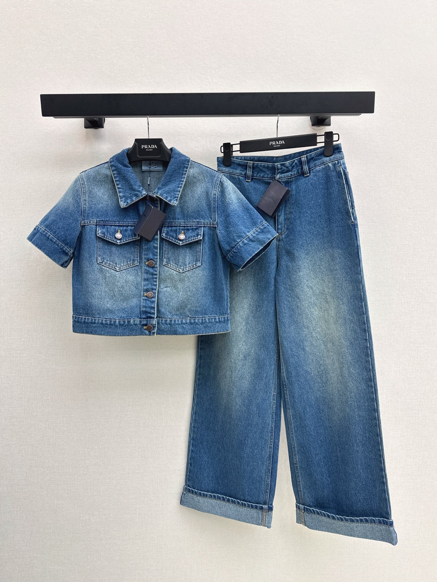 Pra 25ss crop denim jacket