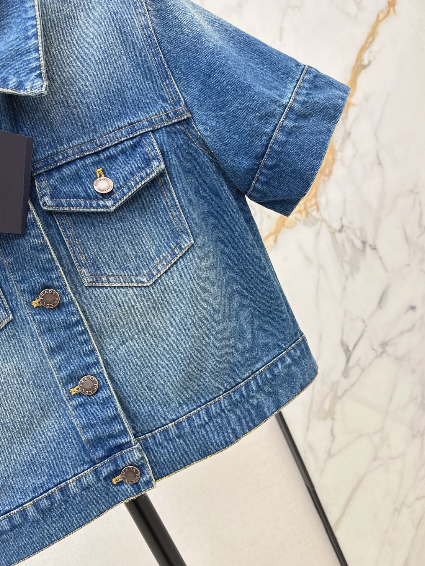Pra 25ss crop denim jacket