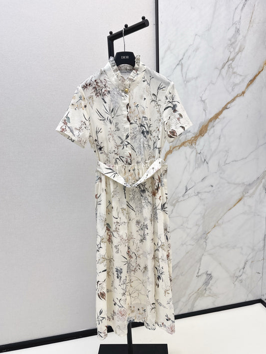 CD 25ss print shirt dress