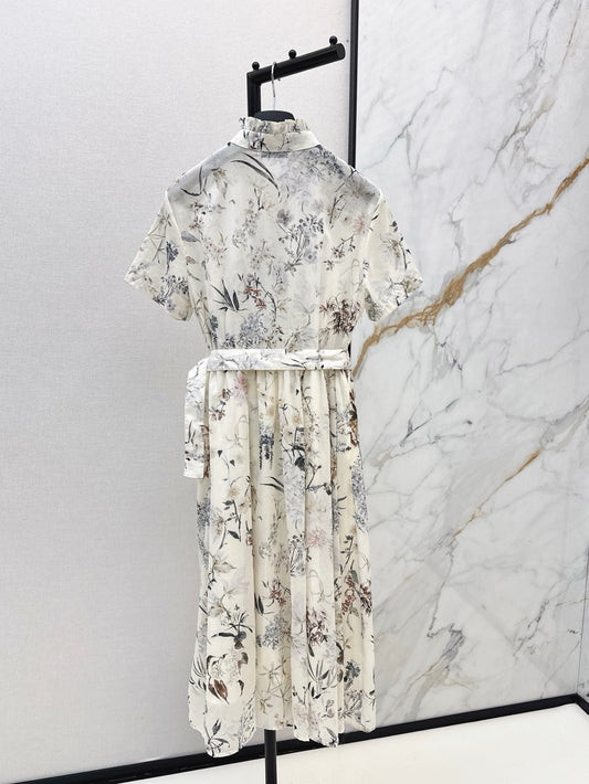 CD 25ss print shirt dress