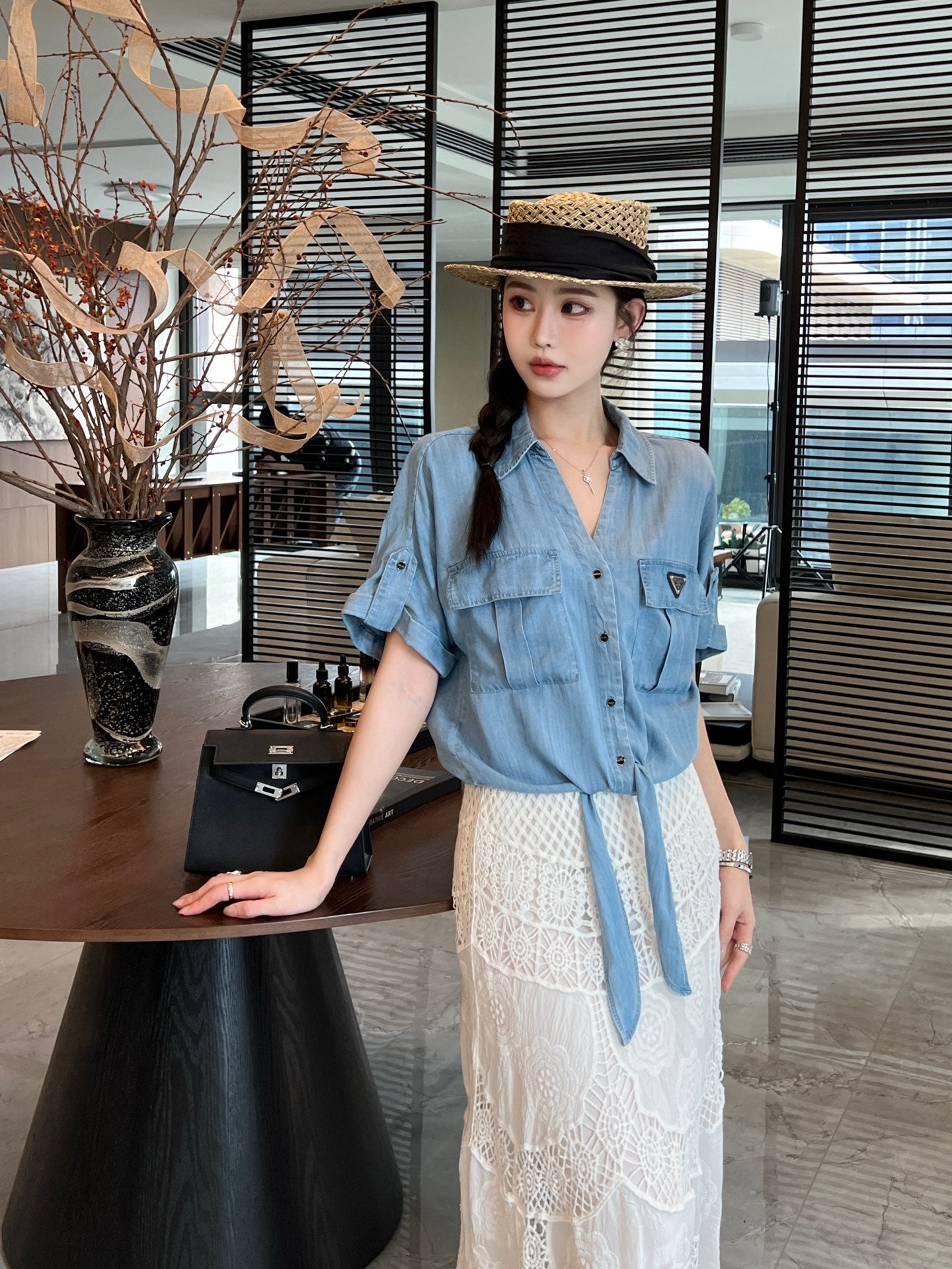 Pra 25ss denim shirt