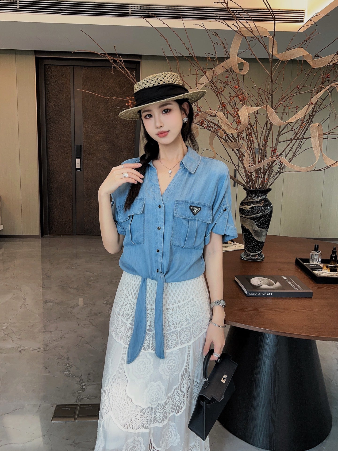 Pra 25ss denim shirt
