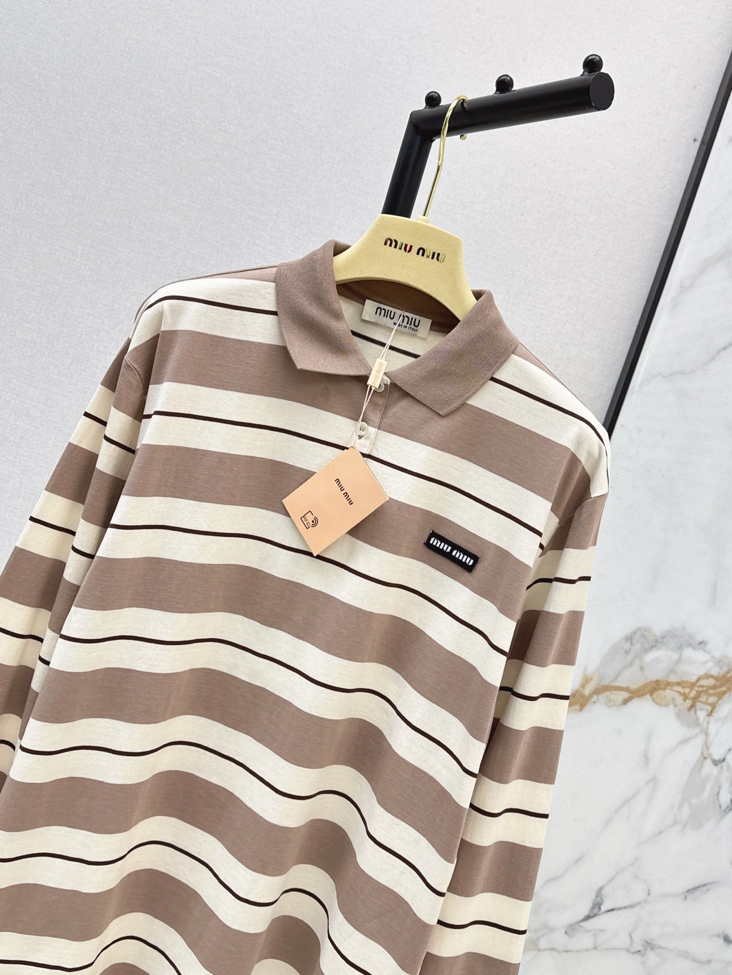 Miu 25ss stripe shirt