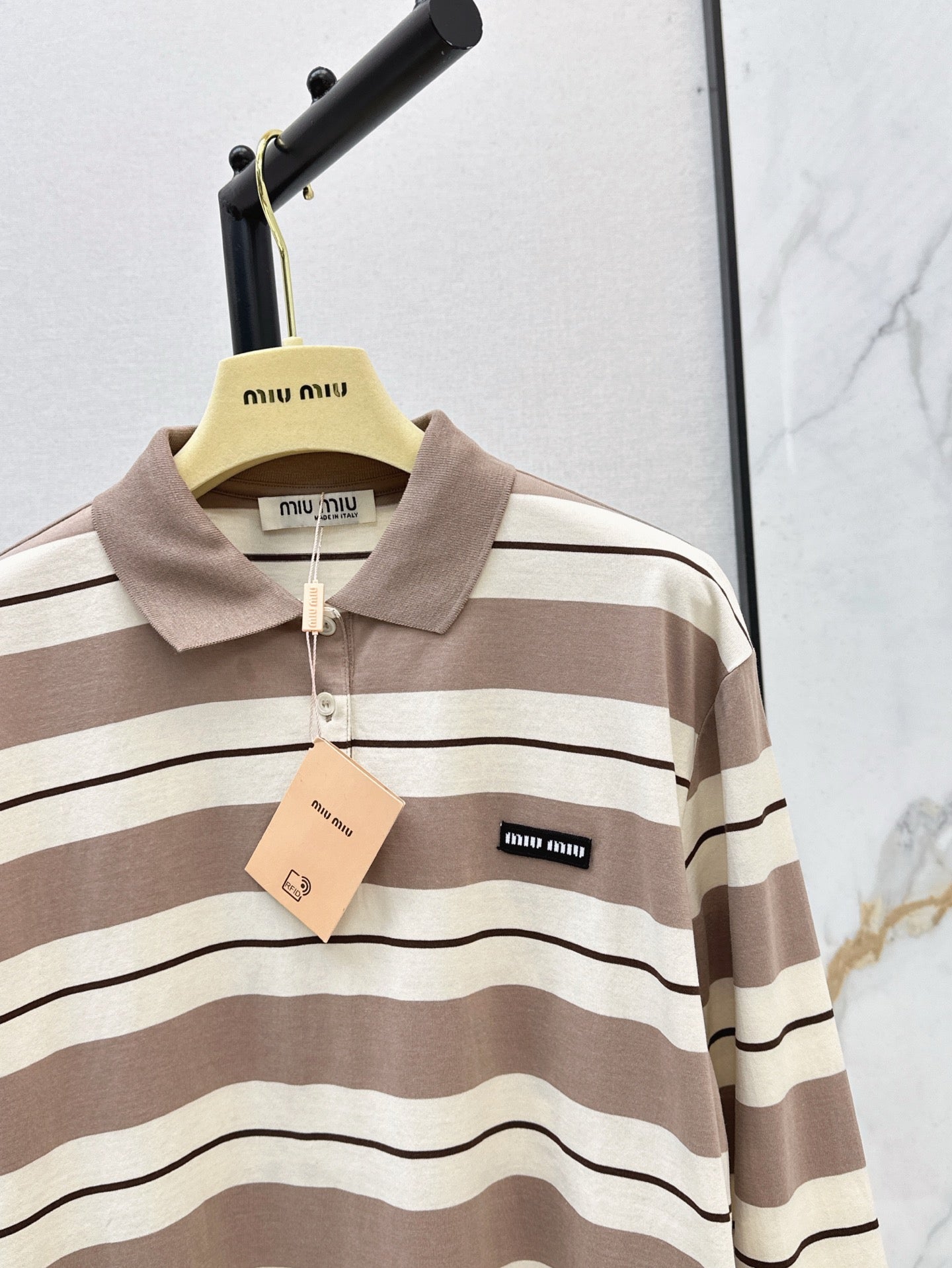 Miu 25ss stripe shirt