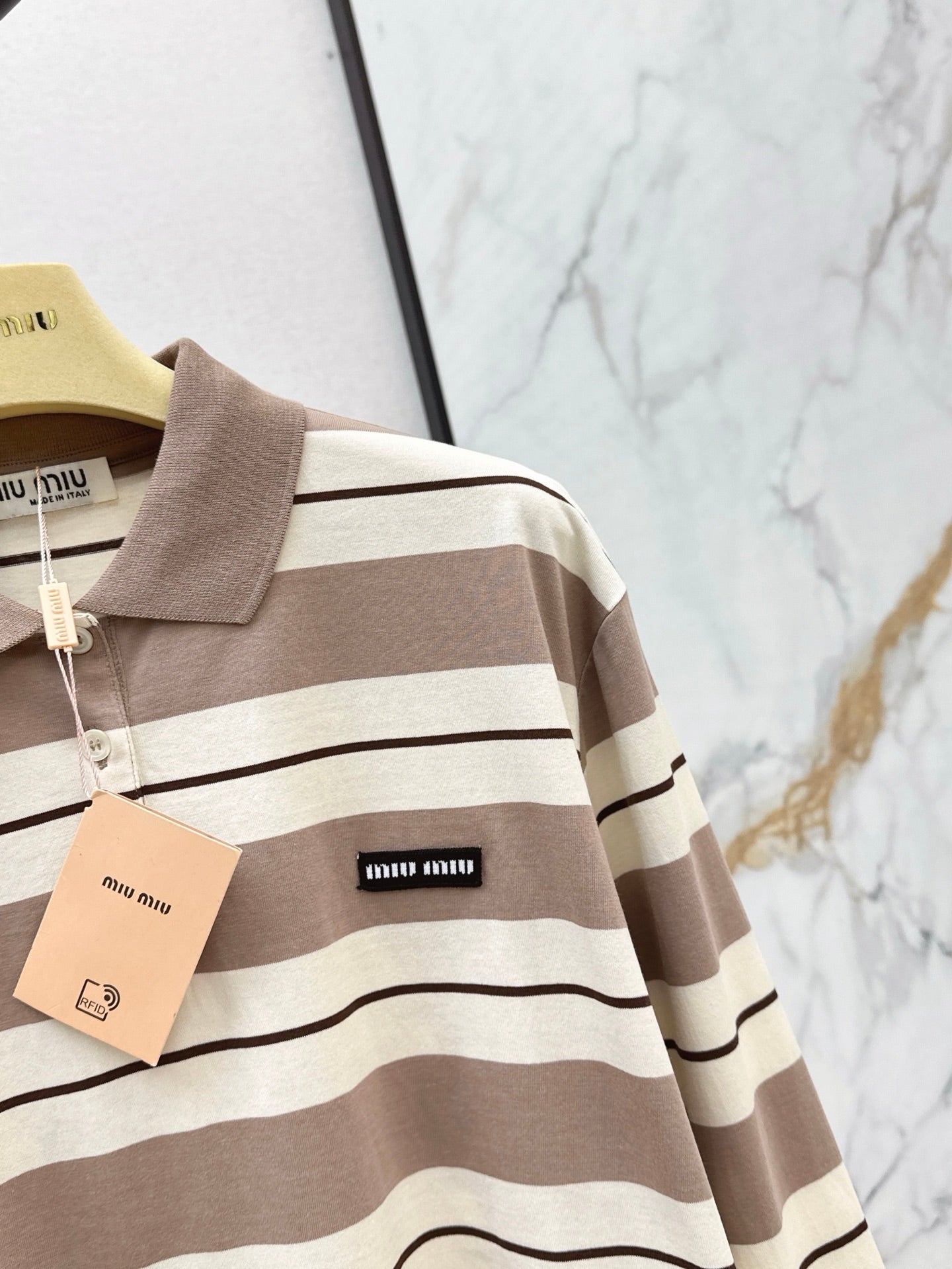 Miu 25ss stripe shirt