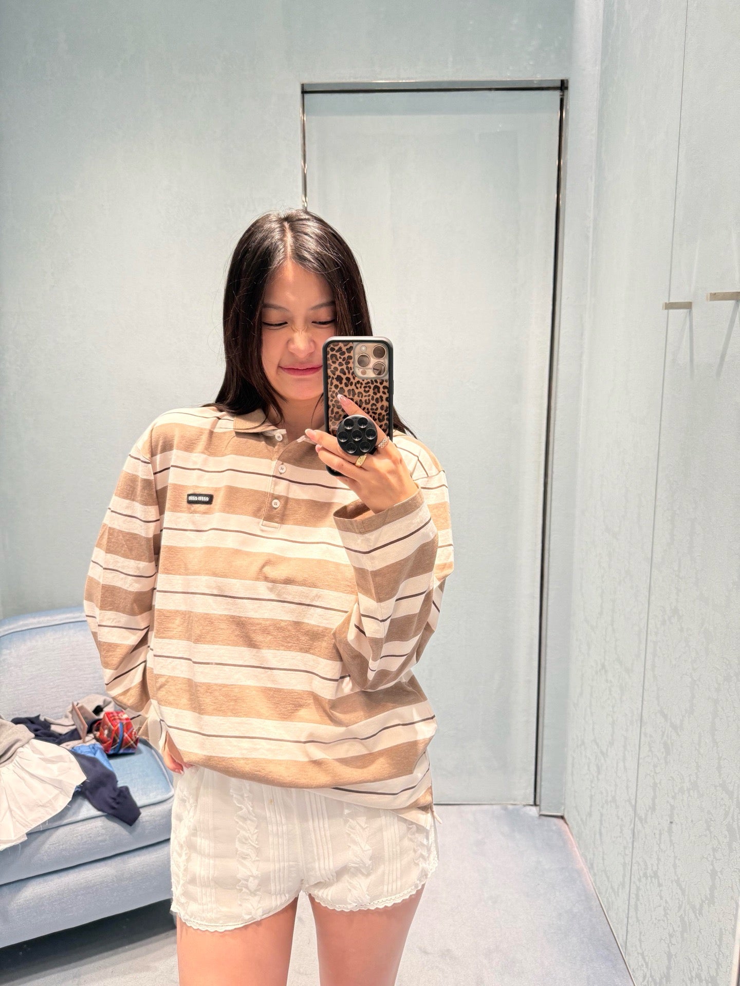 Miu 25ss stripe shirt