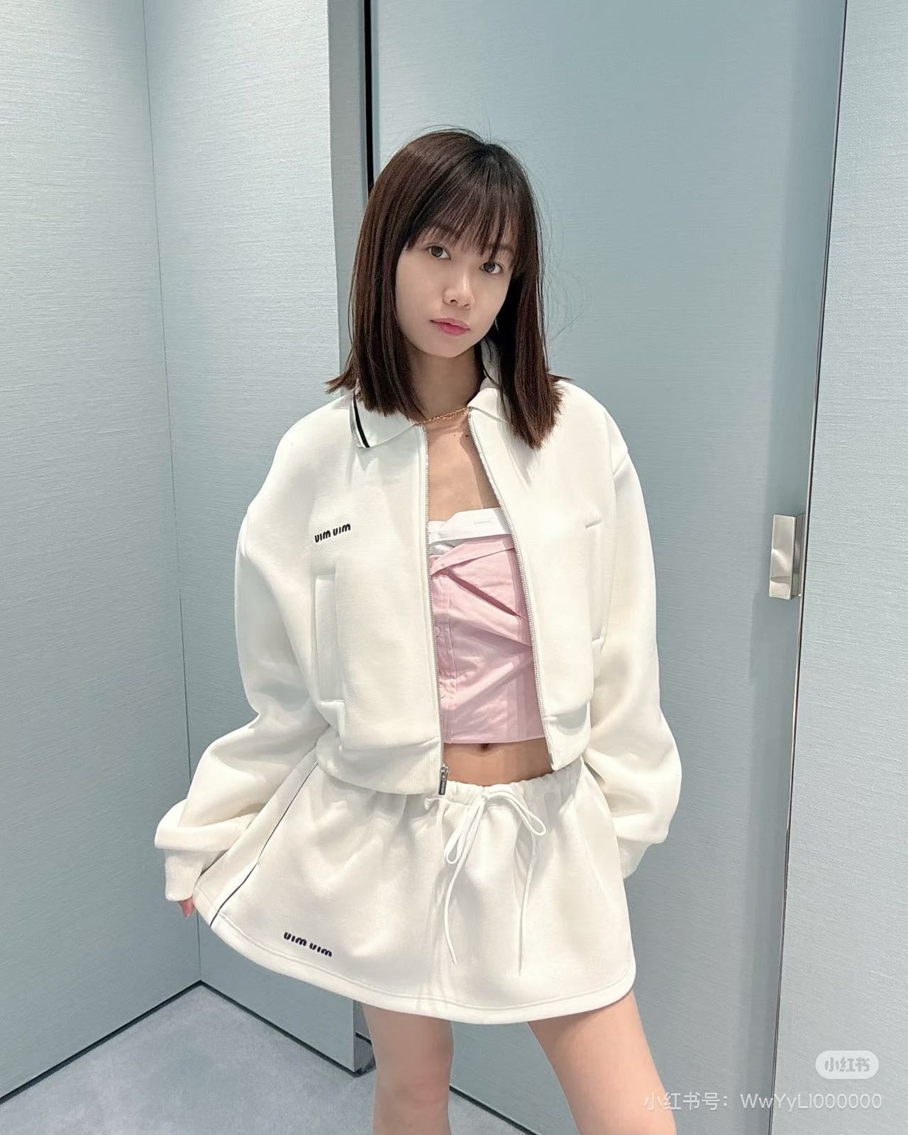 Miu 25ss jacket skirt set