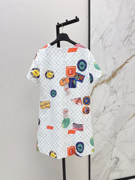 L 25ss print dress
