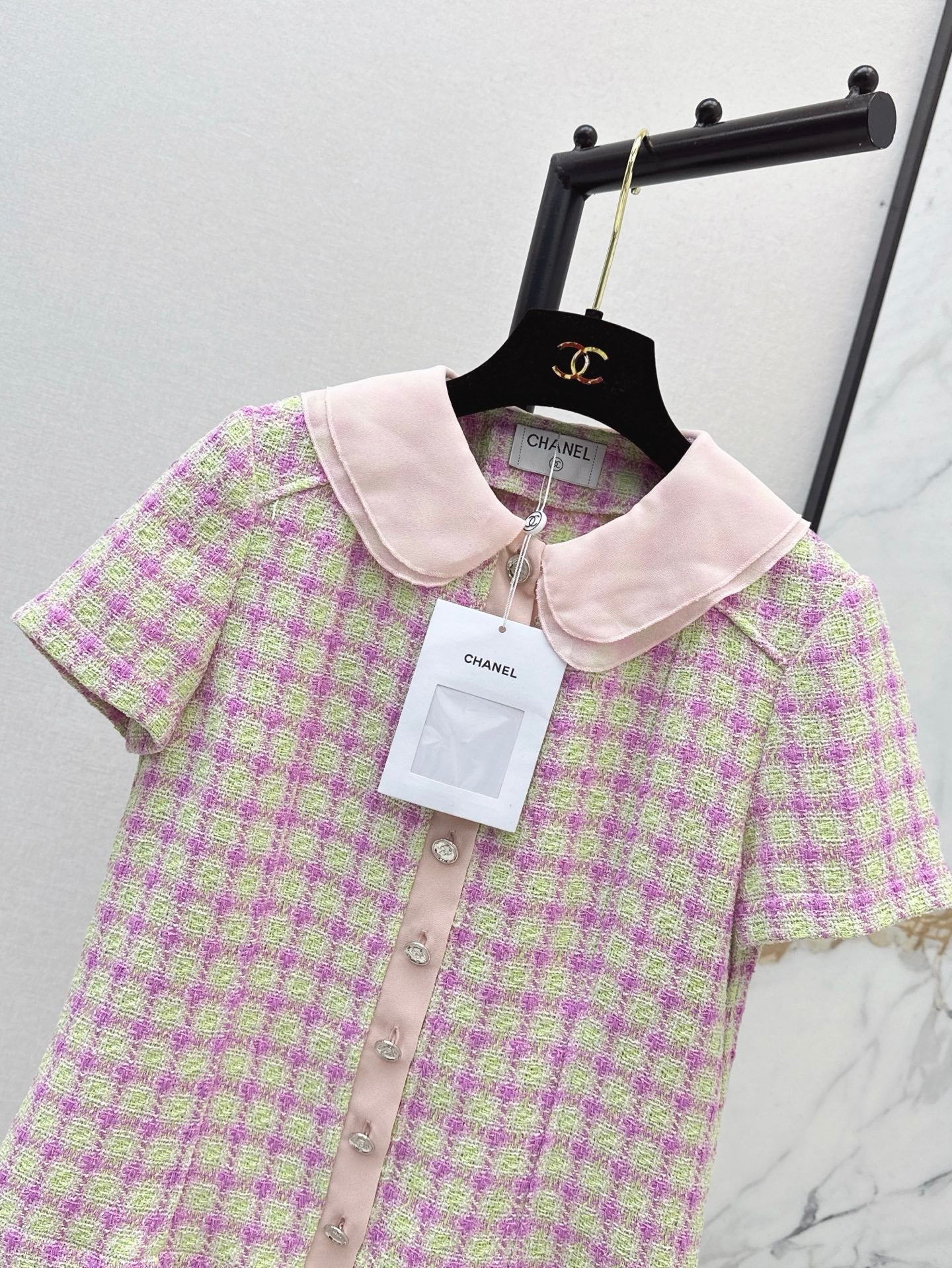 Chan 25ss woven crop jacket