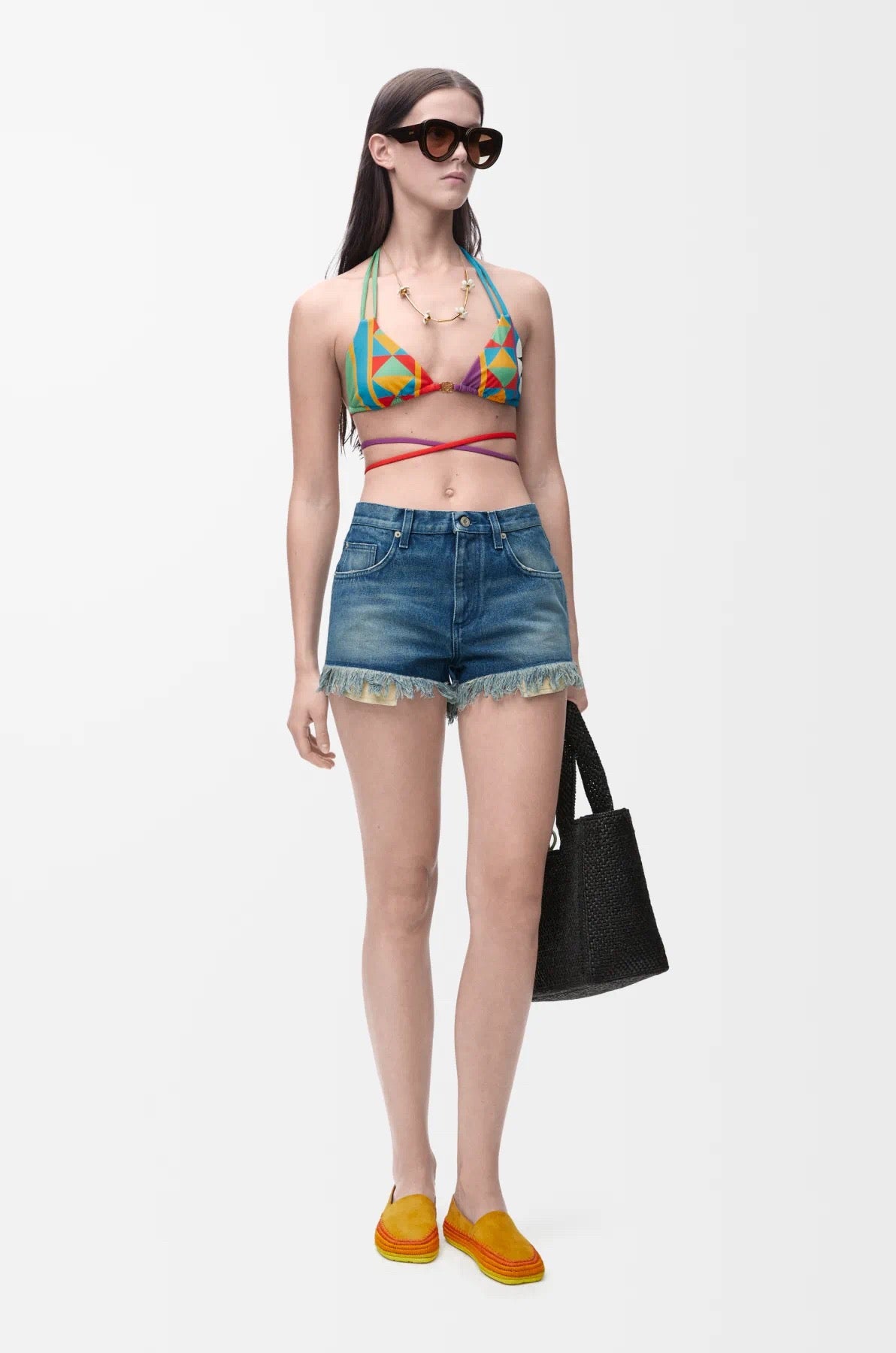 Loe 25ss denim shorts