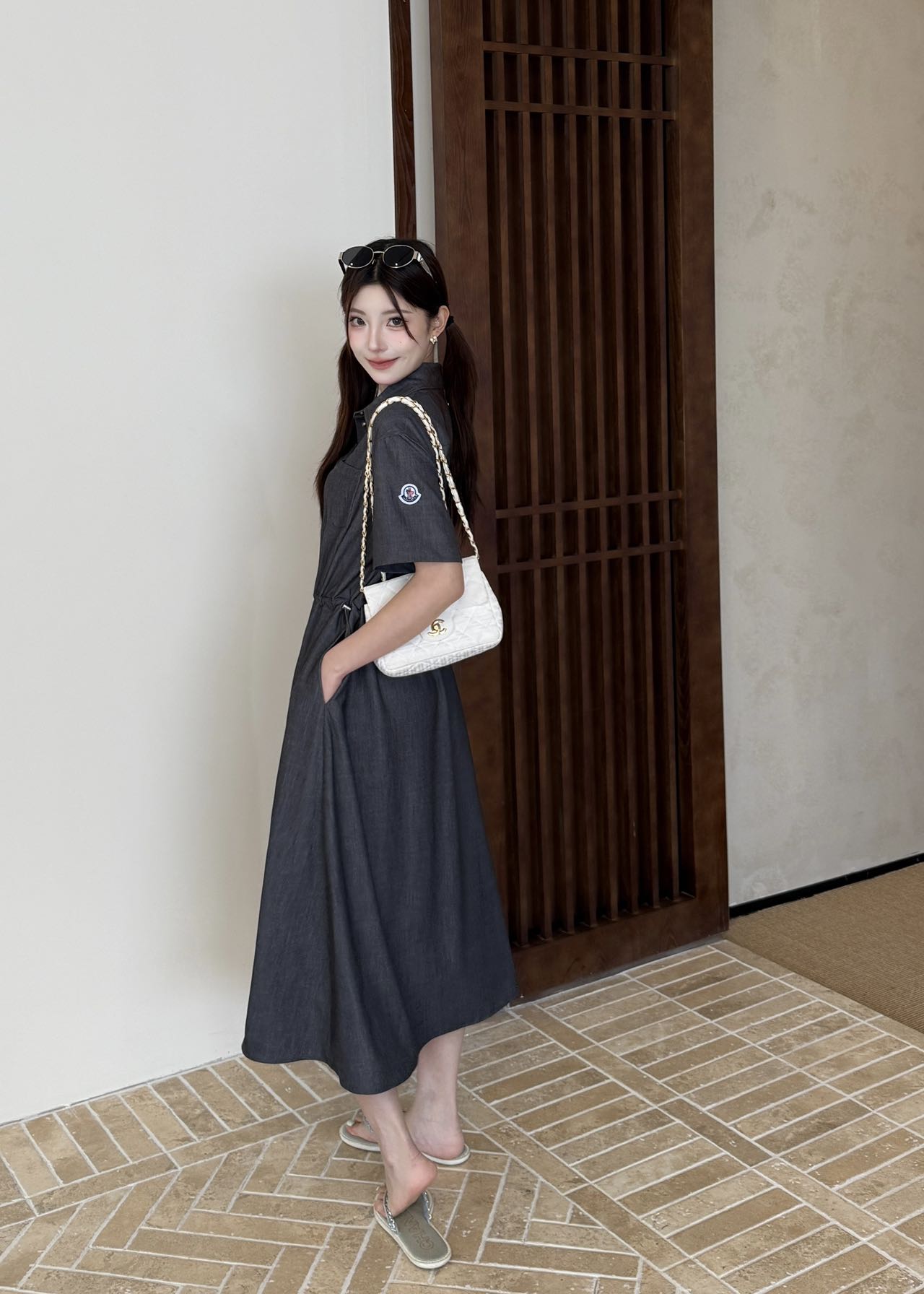 Mon 25ss drawstring dress