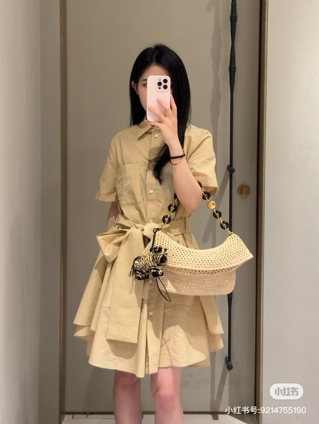 Loe 25ss embroidered dress