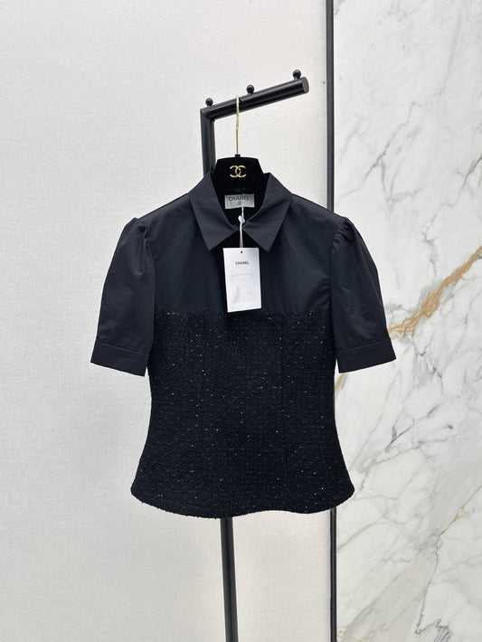 Ch 25ss Woven sequined shirt