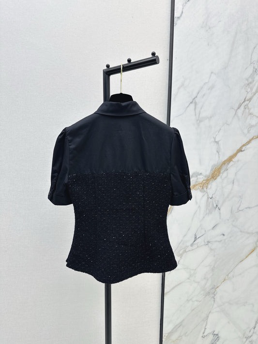 Ch 25ss Woven sequined shirt