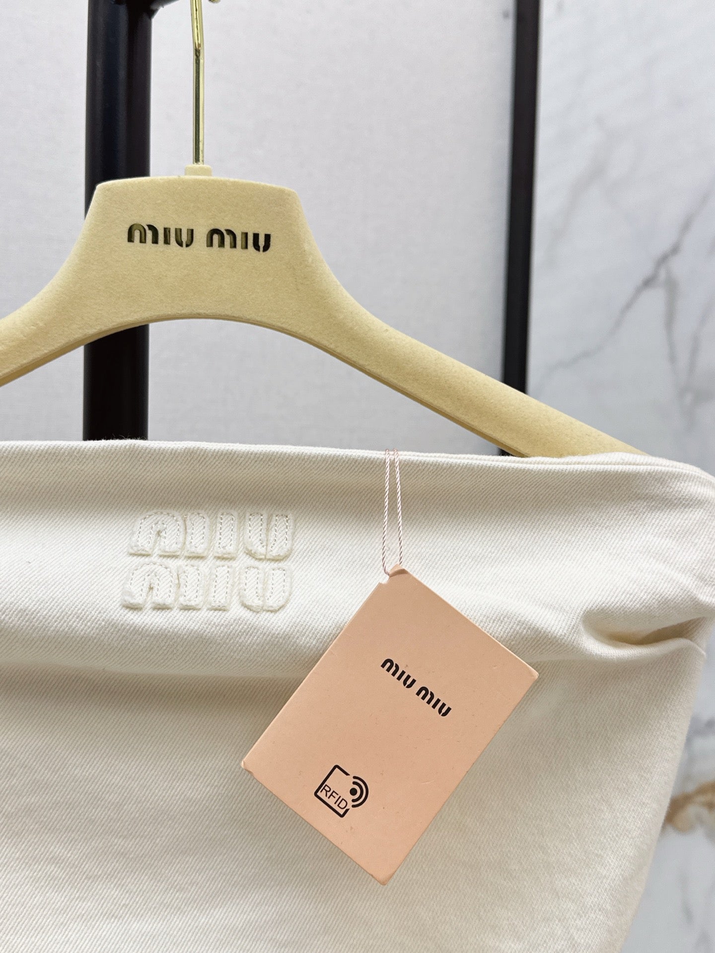 Miu 25ss denim tube top