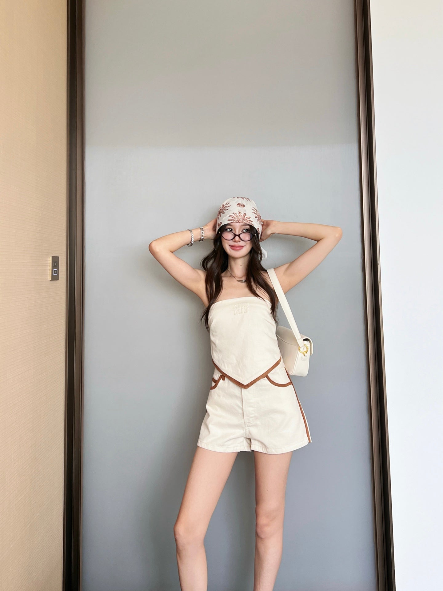 Miu 25ss denim tube top