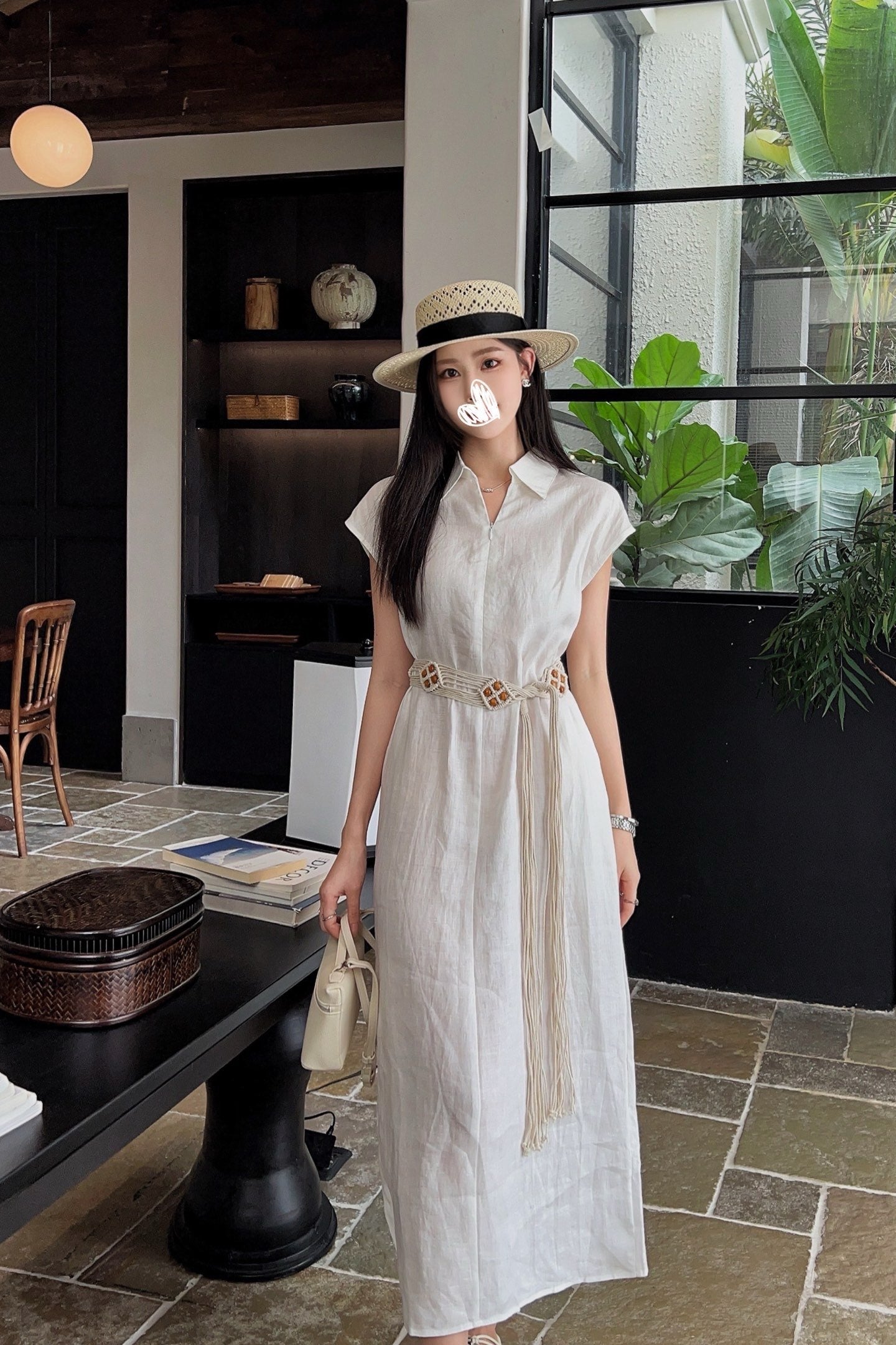 Loro 25ss linen dress