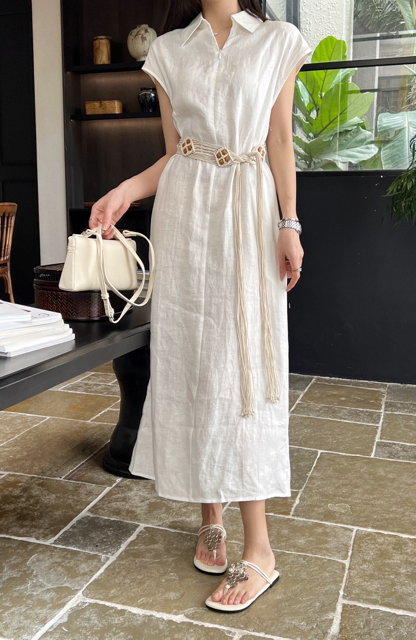 Loro 25ss linen dress