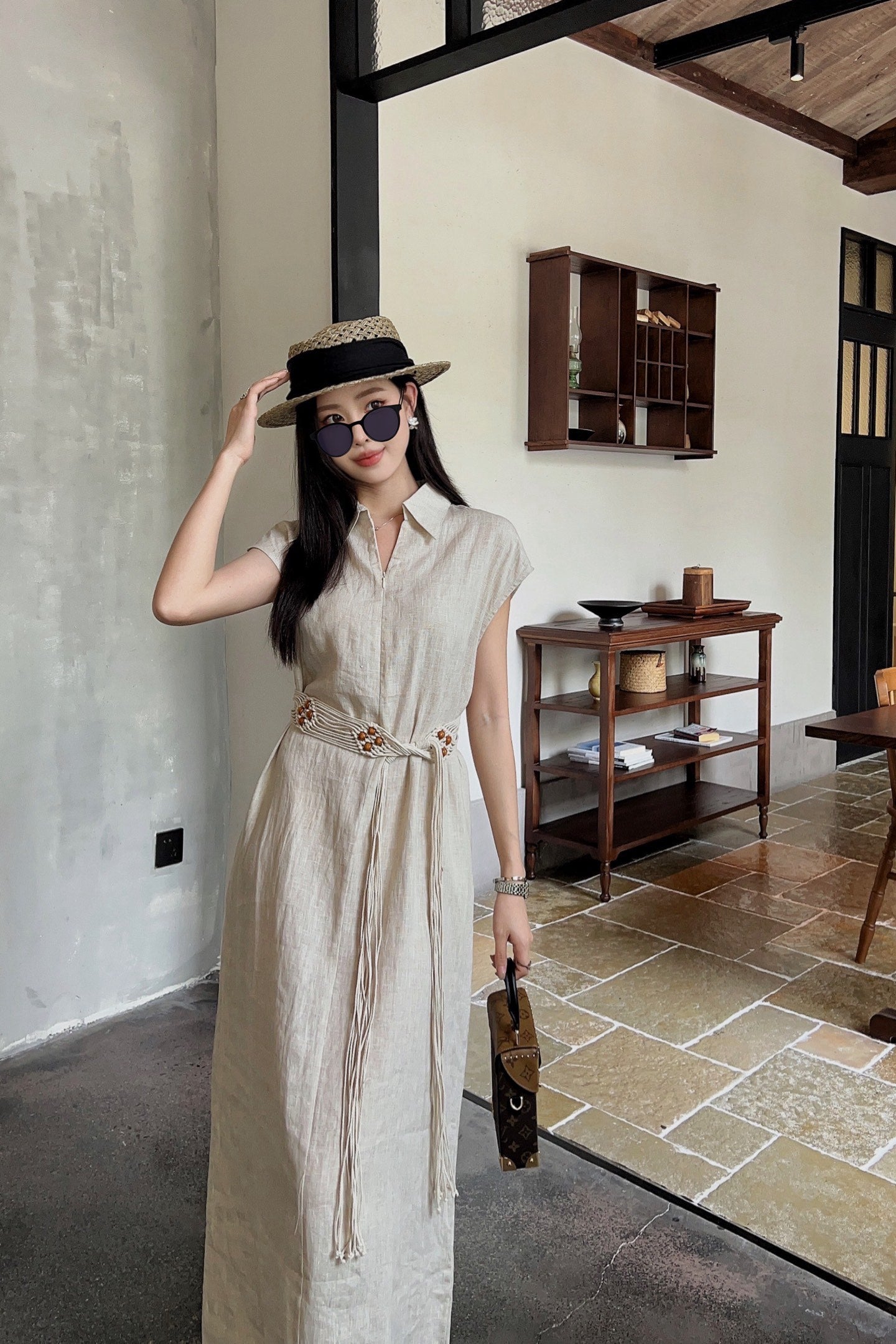 Loro 25ss linen dress