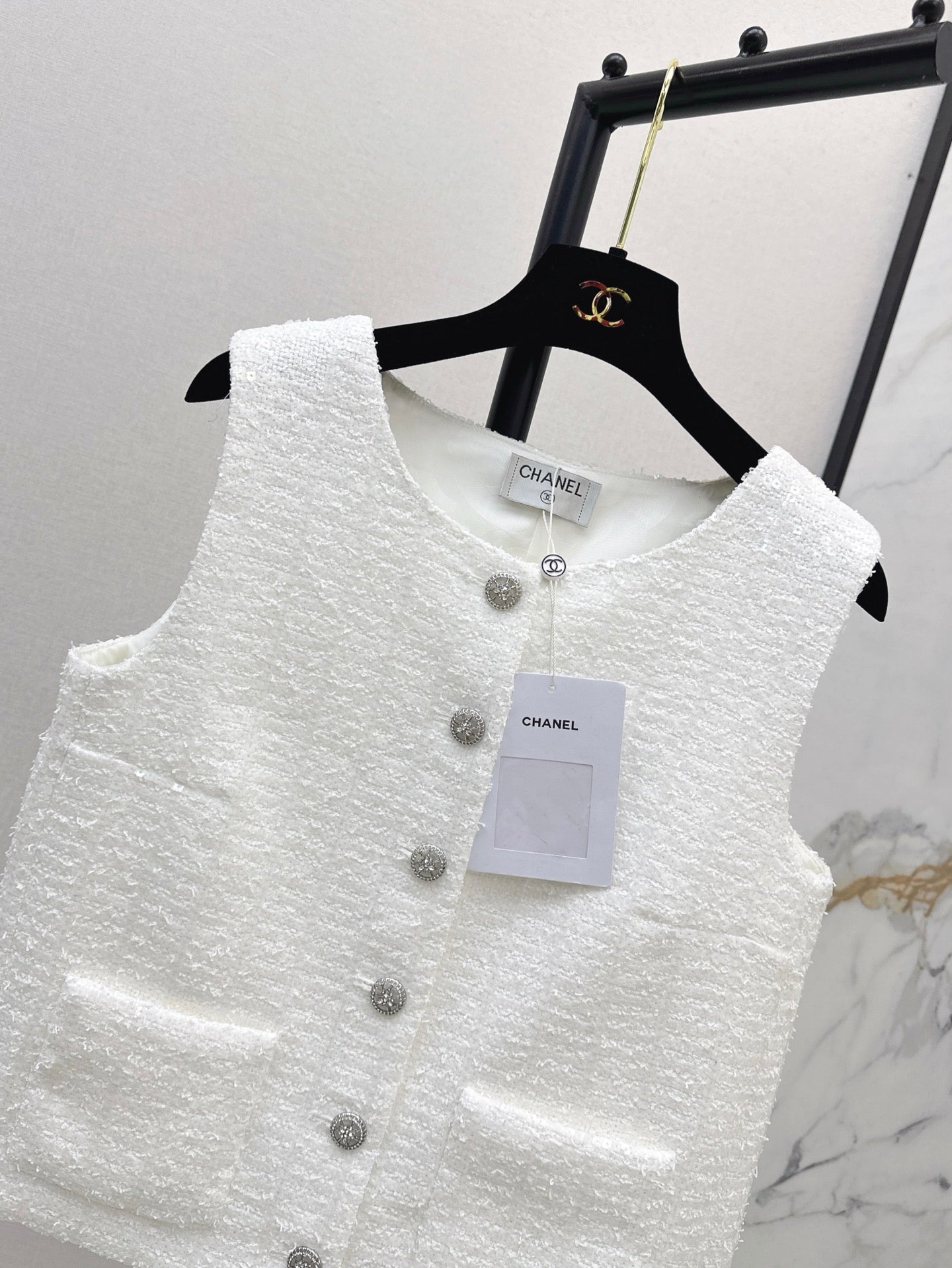 Chan 25ss woven vest