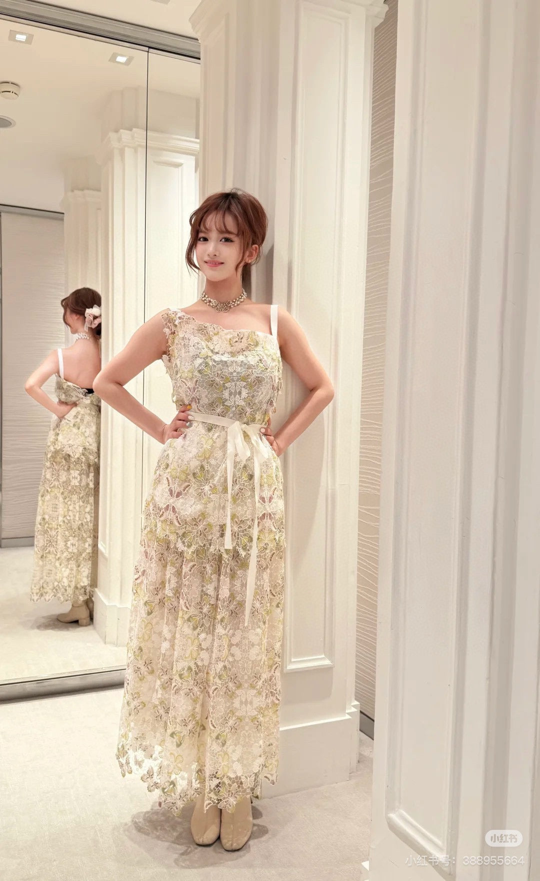CD 25ss lace embroidered skirt