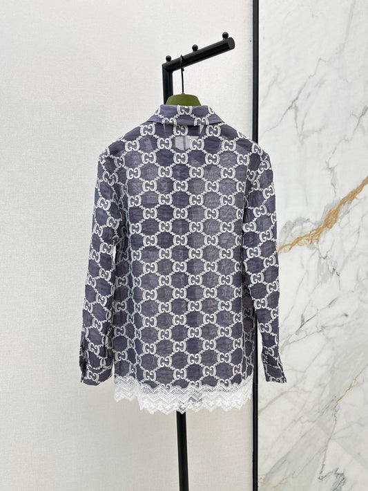 Gu 25ss jacquard shirt