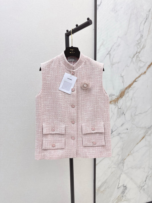 Ch 25ss woven vest