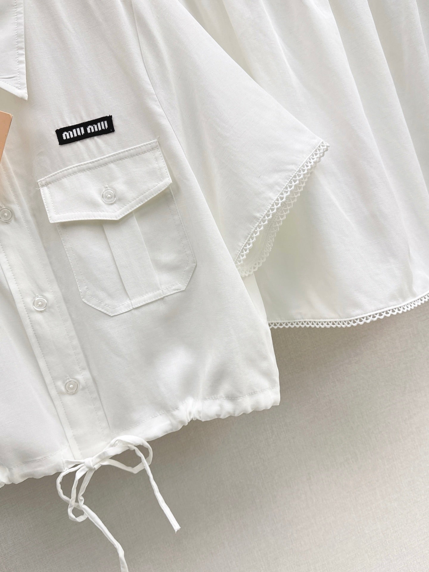 Miu 25ss crop shirt set