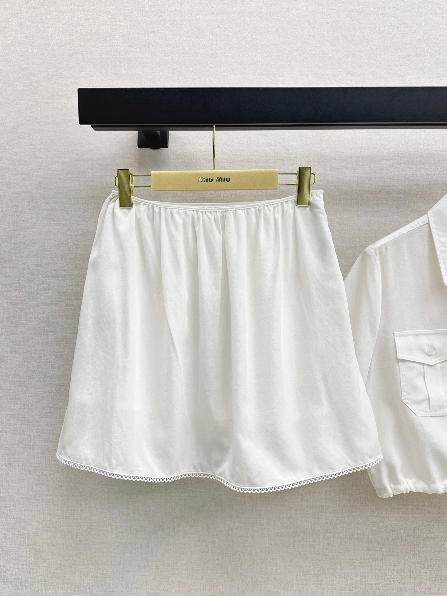 Miu 25ss crop shirt set