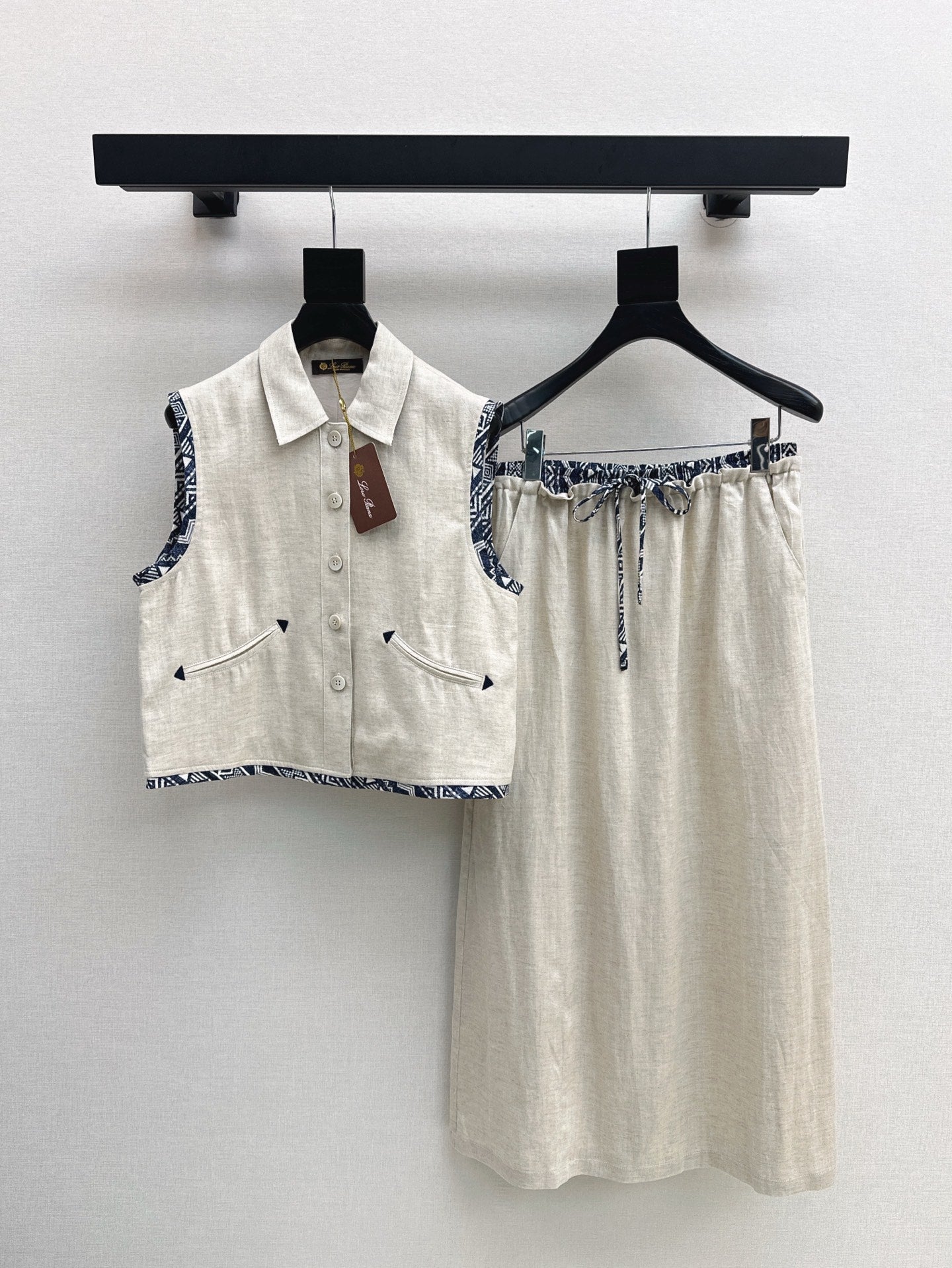 Loro 25ss linen silk suit