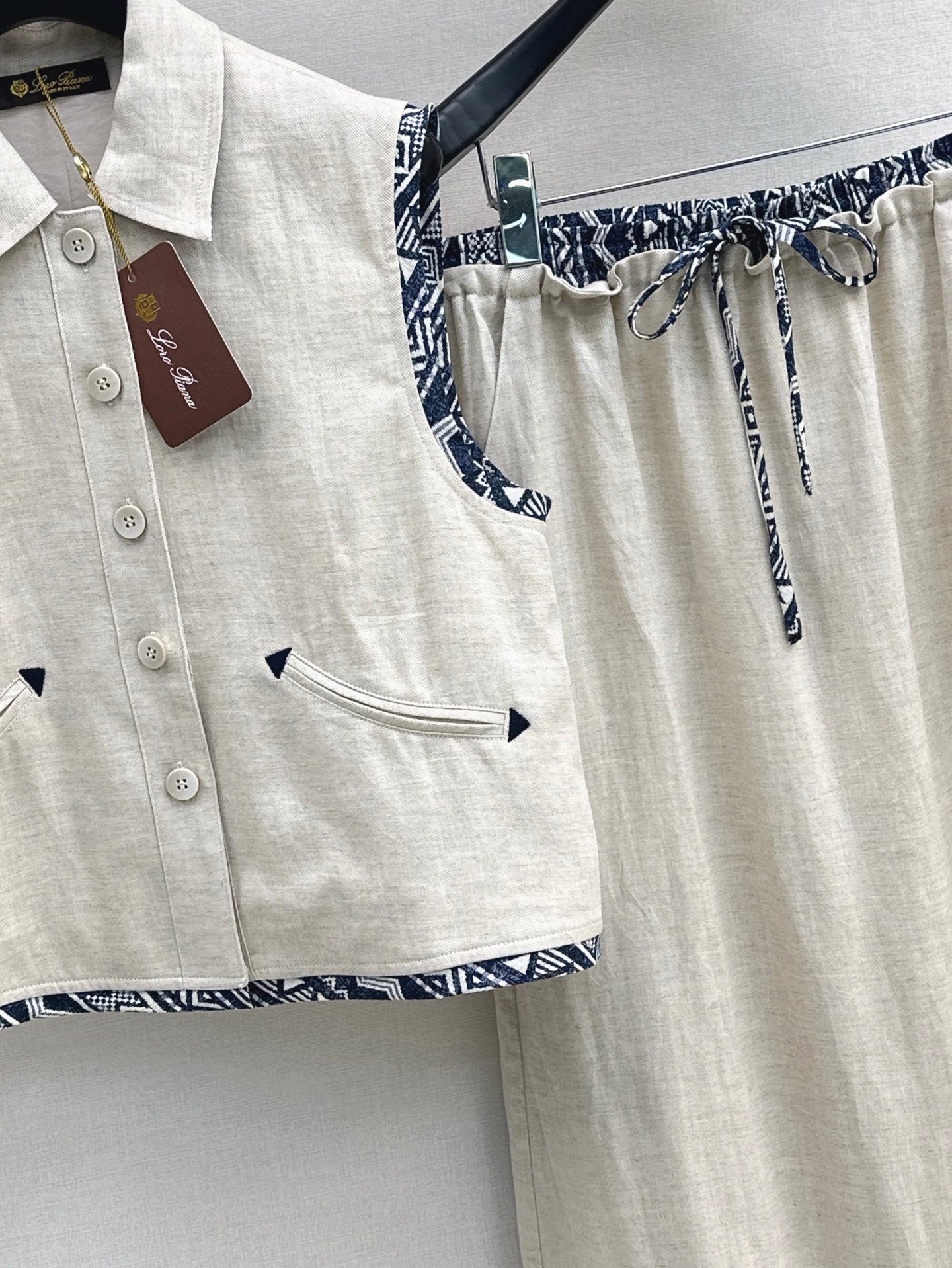 Loro 25ss linen silk suit
