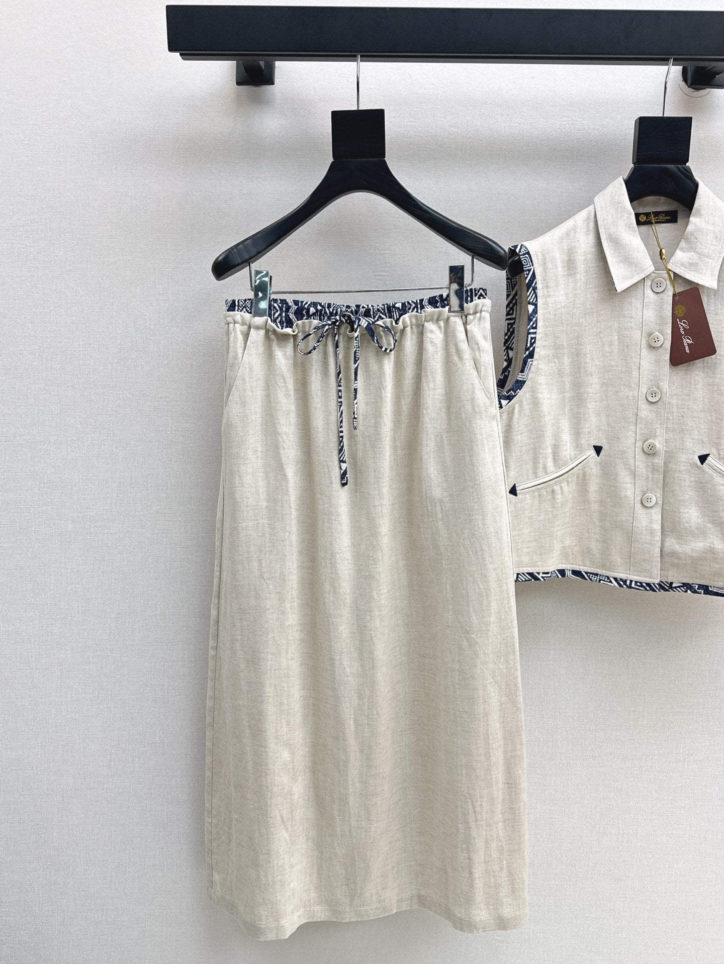 Loro 25ss linen silk suit
