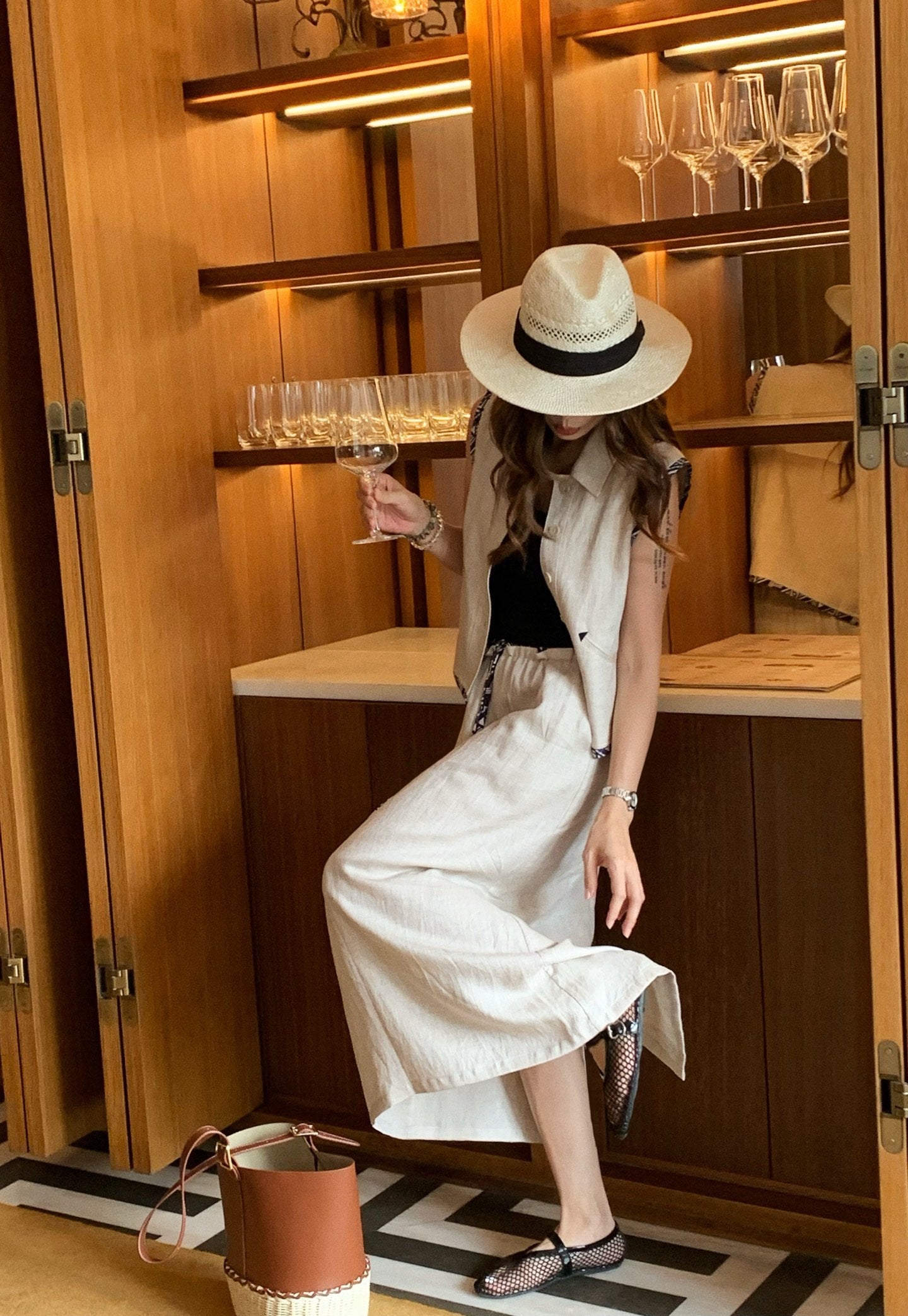 Loro 25ss linen silk suit