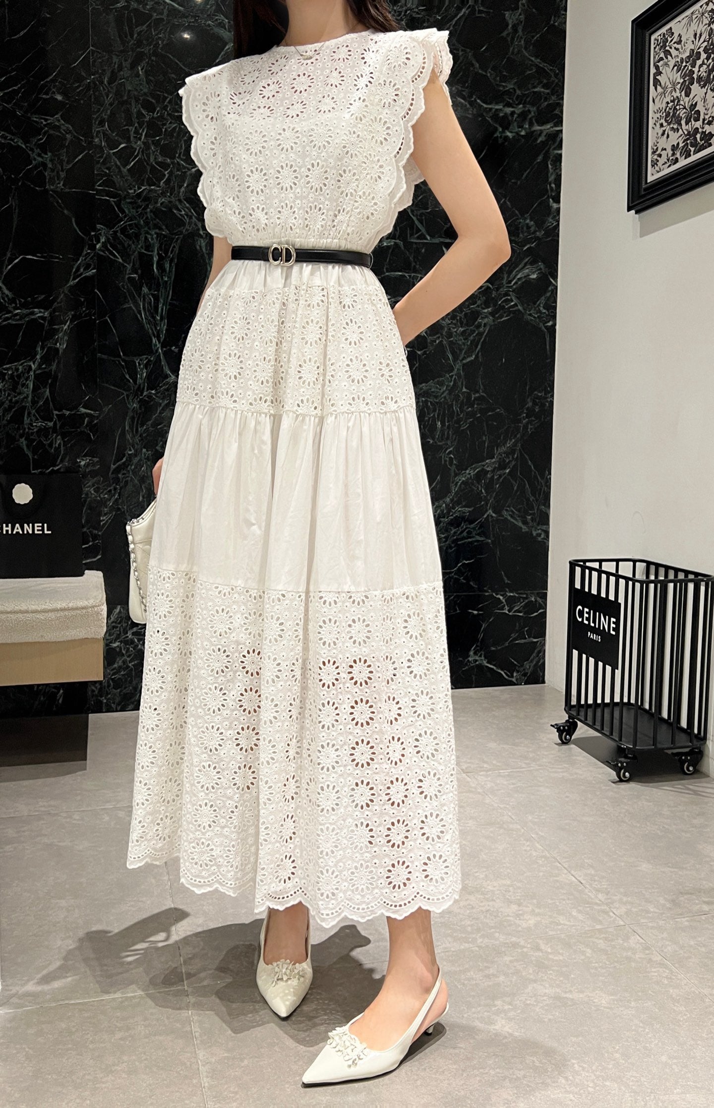 Chan 25ss hollow dress