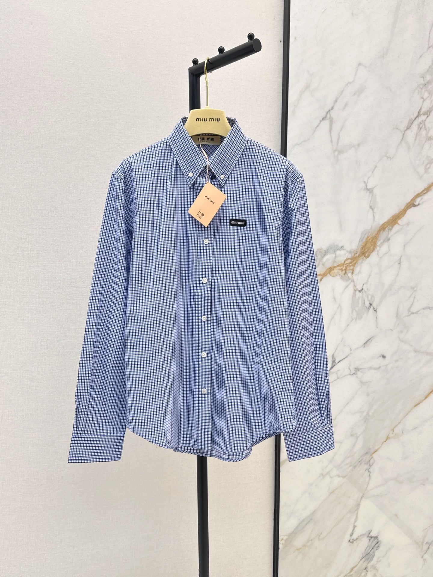 Miu 25ss plaid shirt