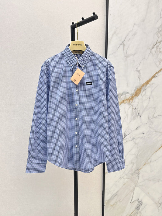 Miu 25ss plaid shirt