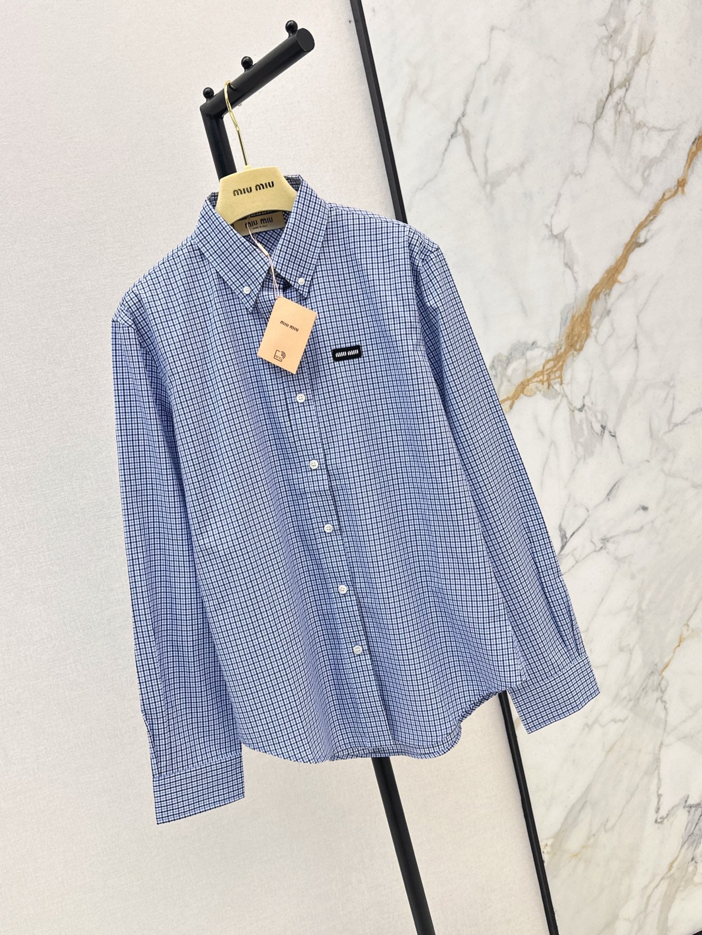 Miu 25ss plaid shirt