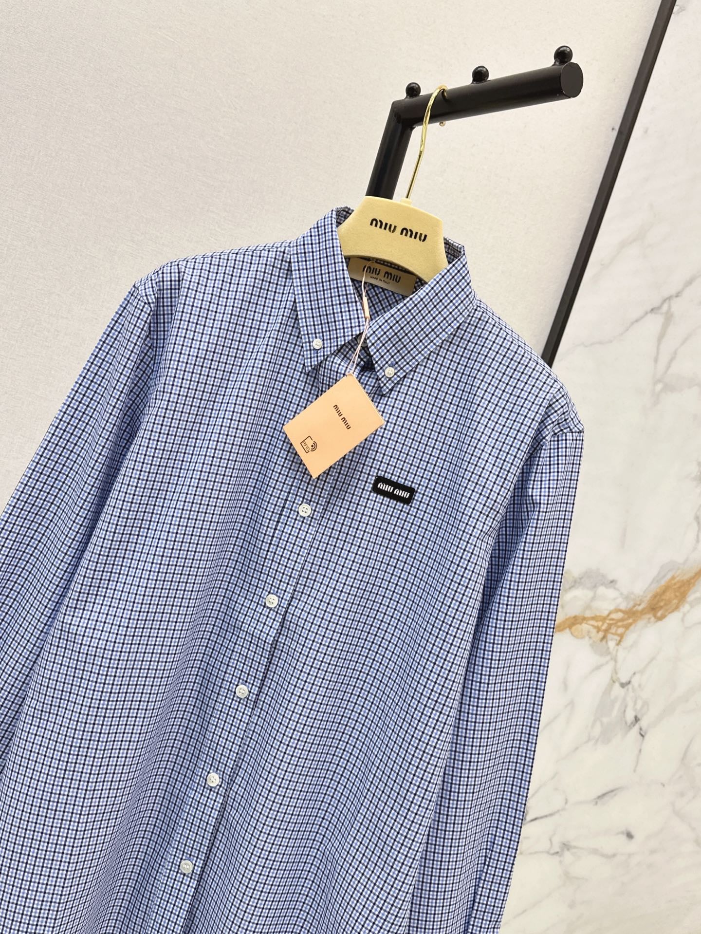 Miu 25ss plaid shirt