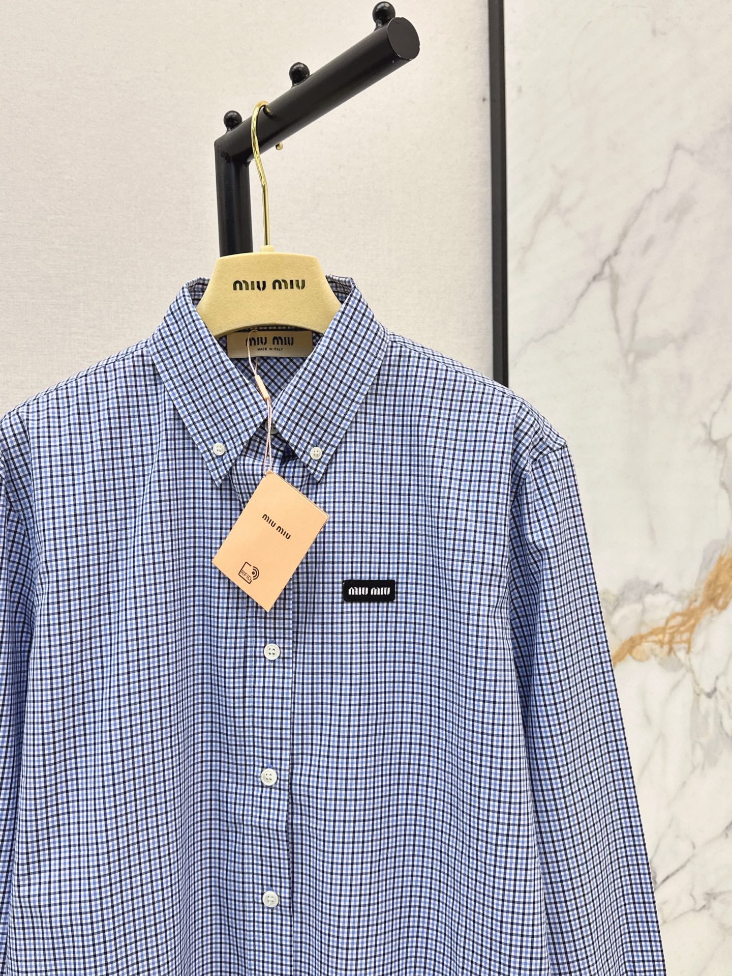 Miu 25ss plaid shirt