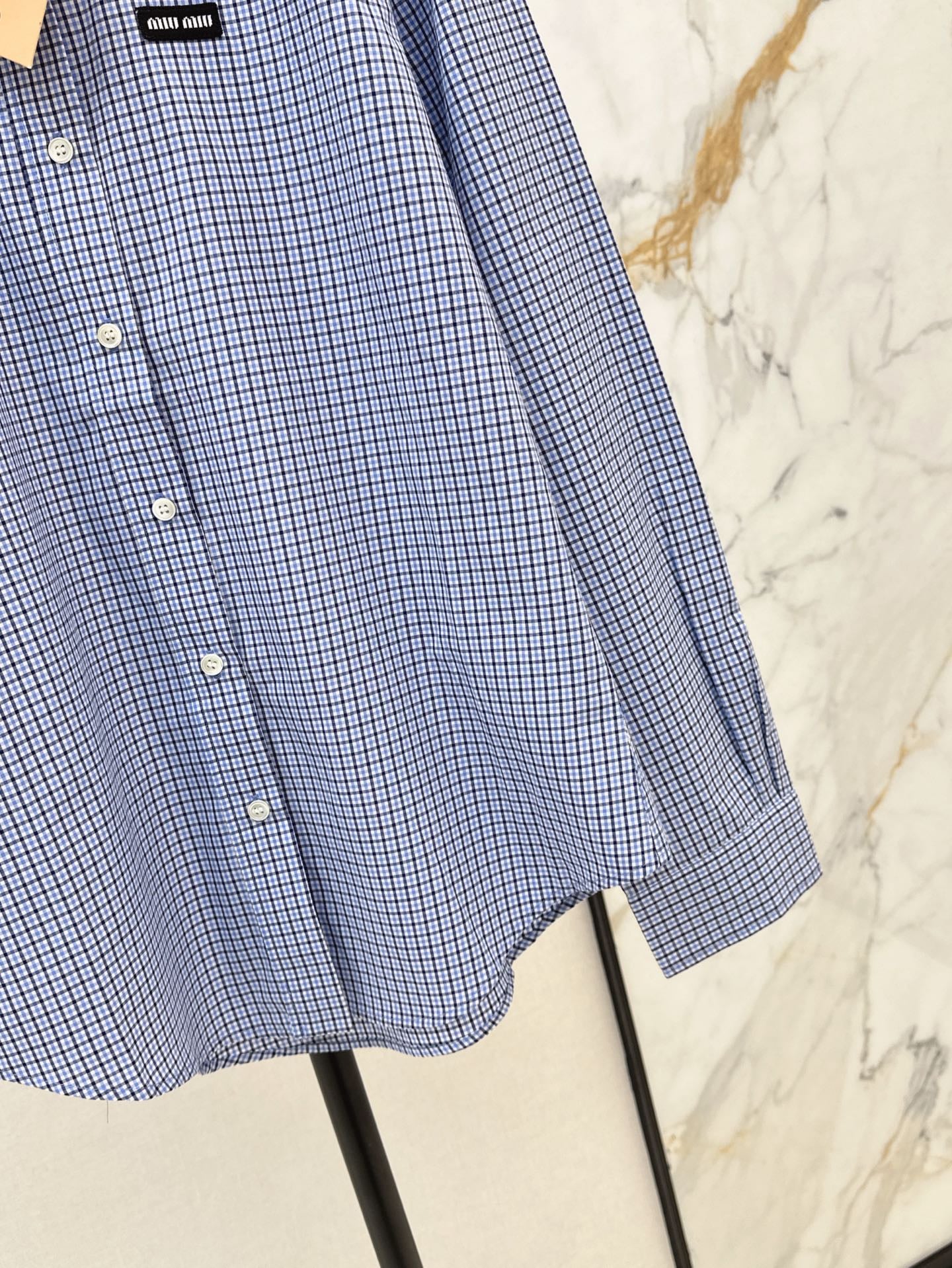 Miu 25ss plaid shirt
