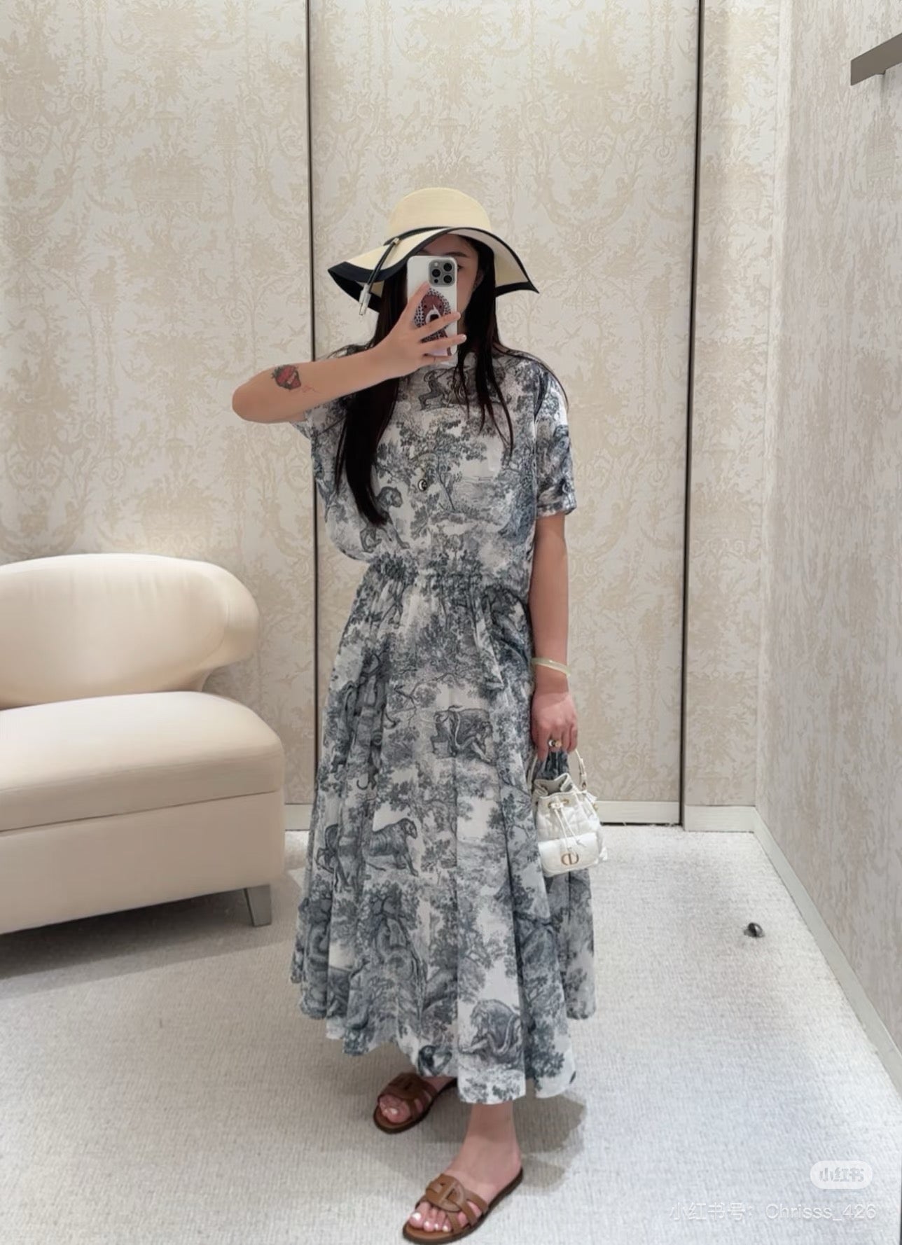 CD 25ss print dress