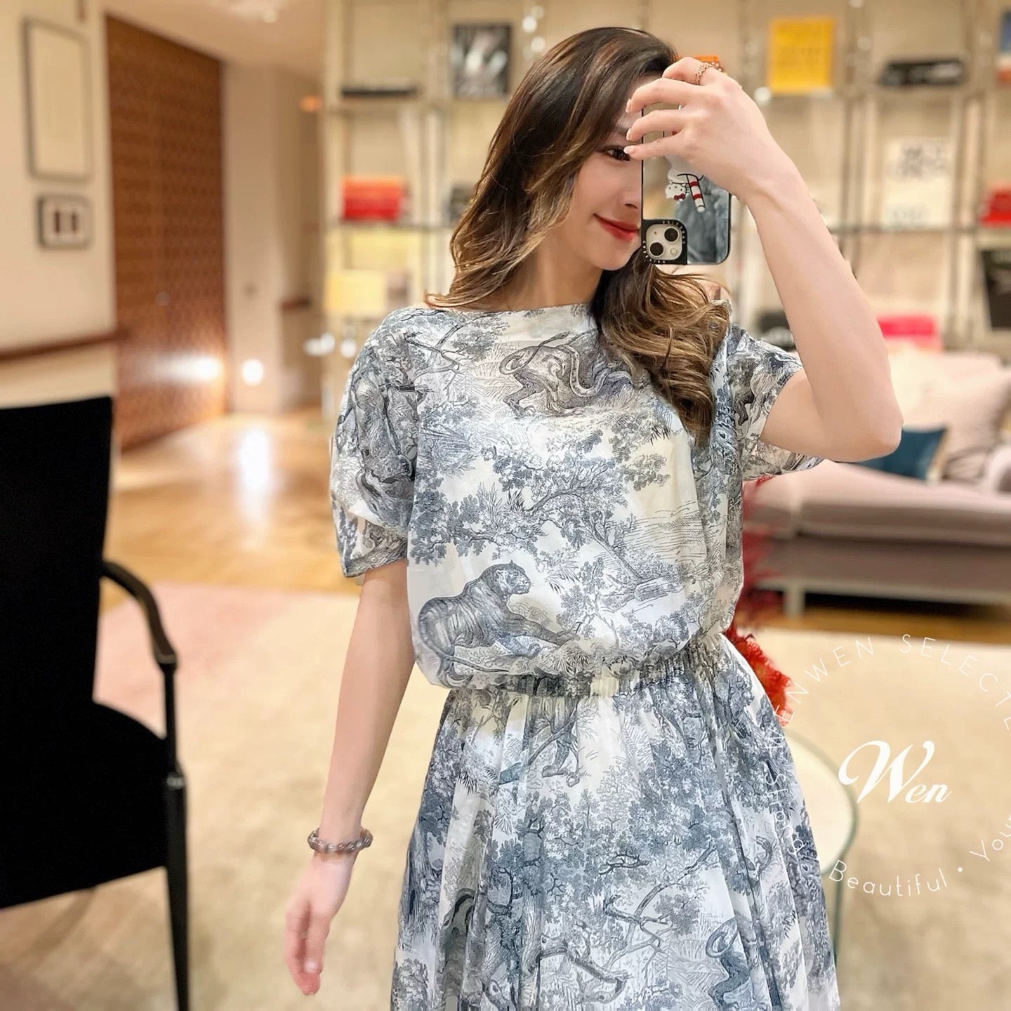 CD 25ss print dress